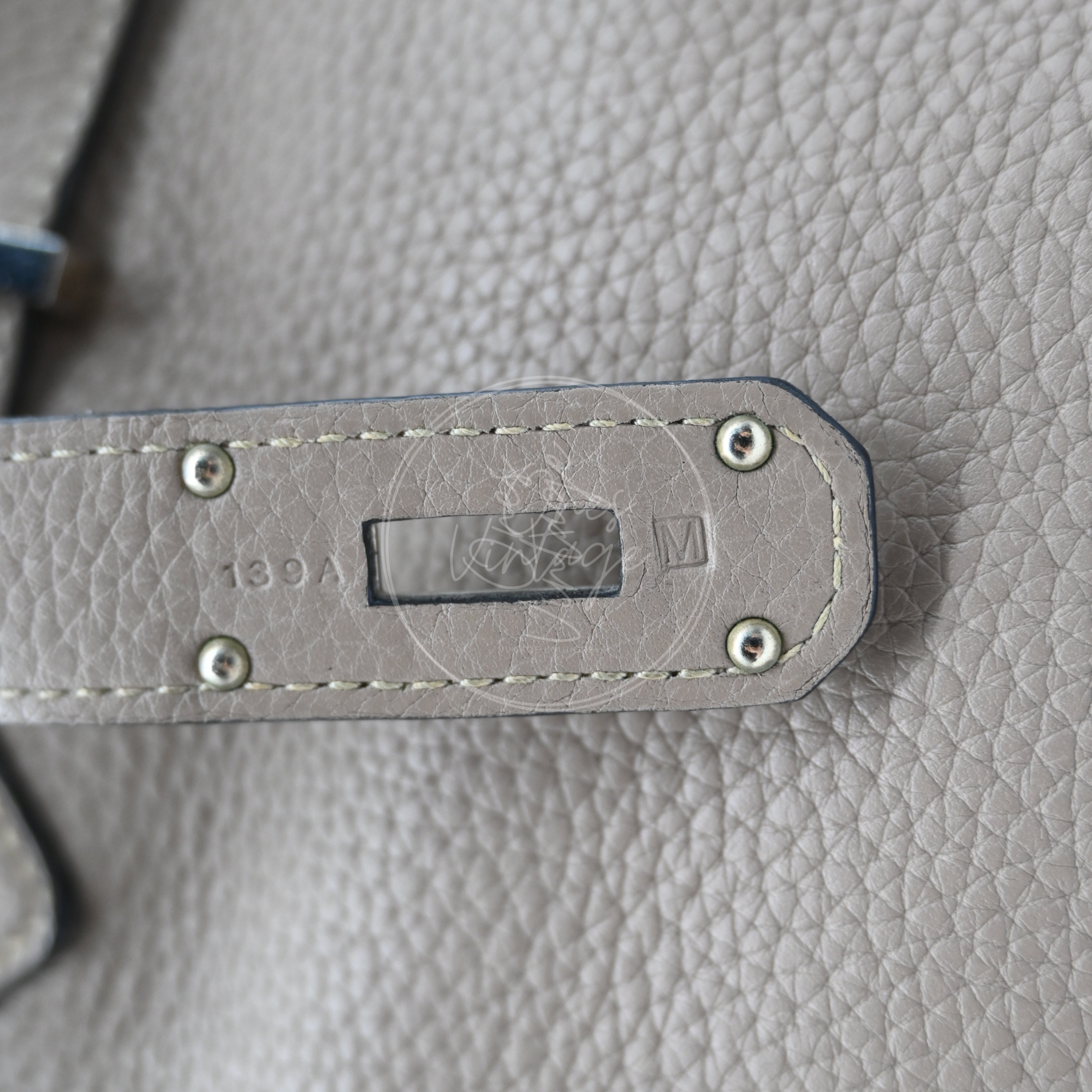 [Pre-owned] Hermes Birkin Shoulder Gris T Stamp Square M Bag