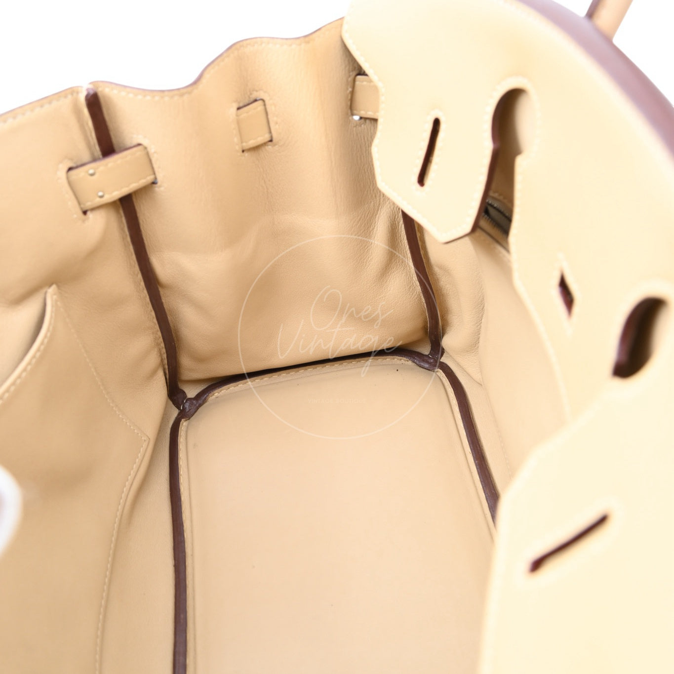 [Pre-owned] Hermes Birkin 30 Swift Stamp Square M Beige