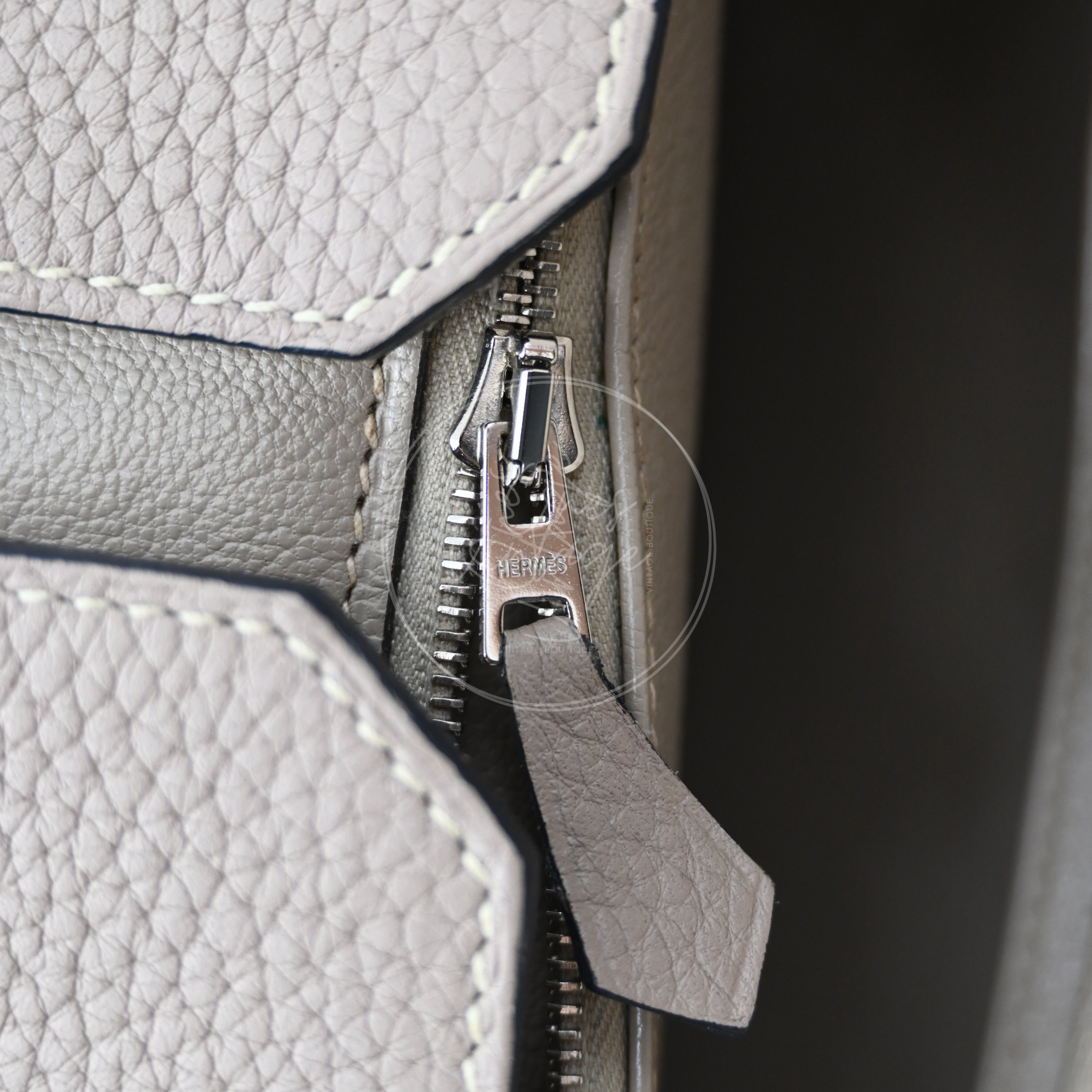 [Pre-owned] Hermes Birkin Shoulder Gris T Stamp Square M Bag
