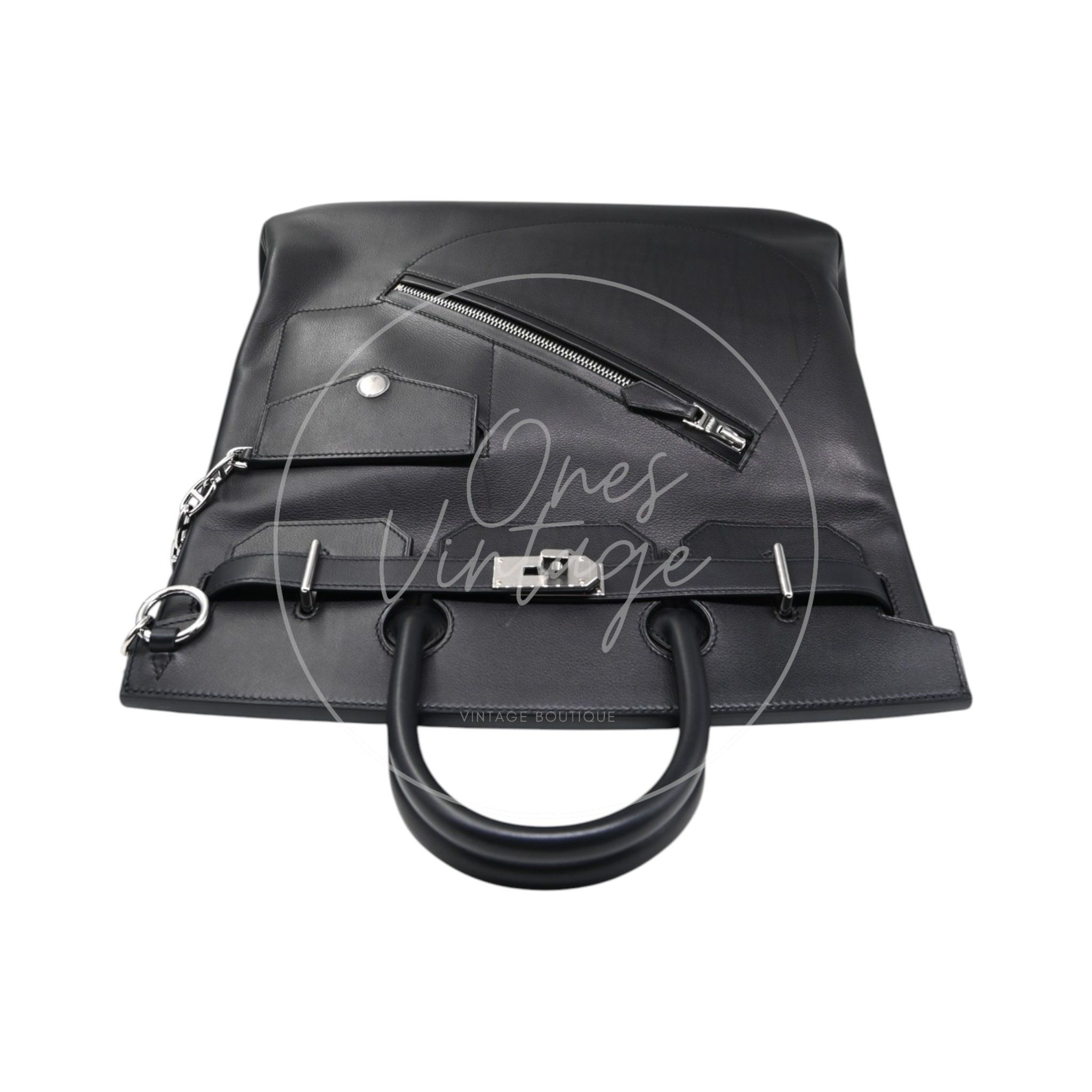 Hermes Rock Bag HAC40 PHW Black Stamp B
