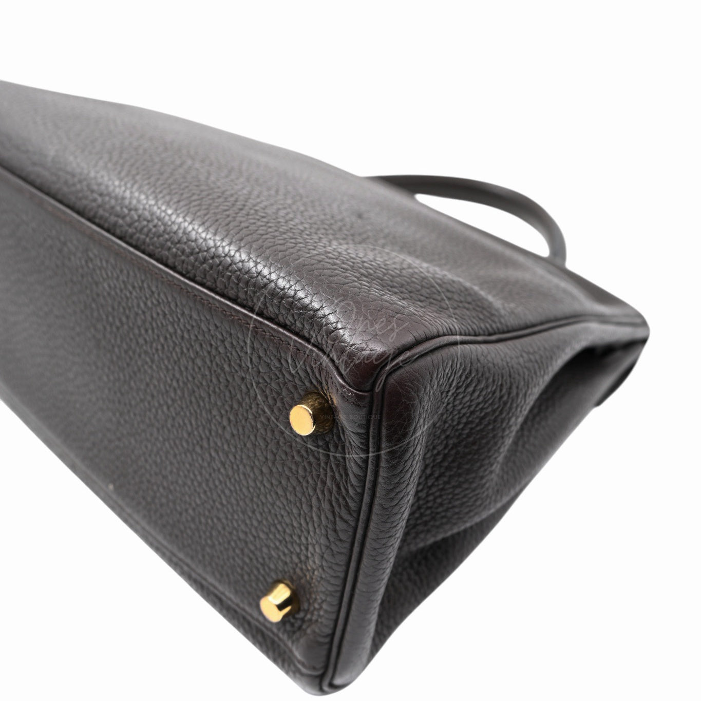 [Pre-owned] Hermes Kelly 32 Ebene Togo Stamp Square P Handbag