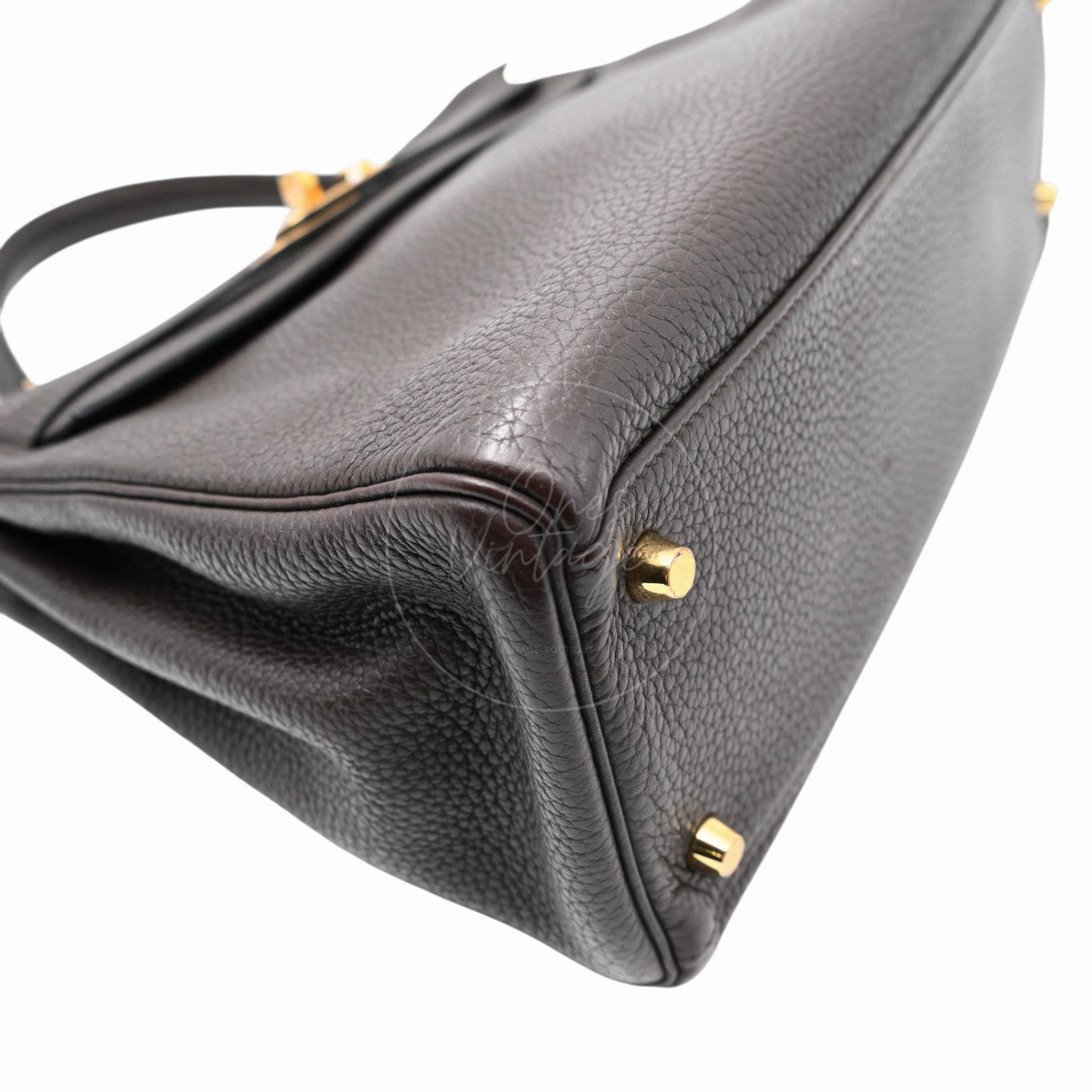 [Pre-owned] Hermes Kelly 32 Ebene Togo Stamp Square P Handbag