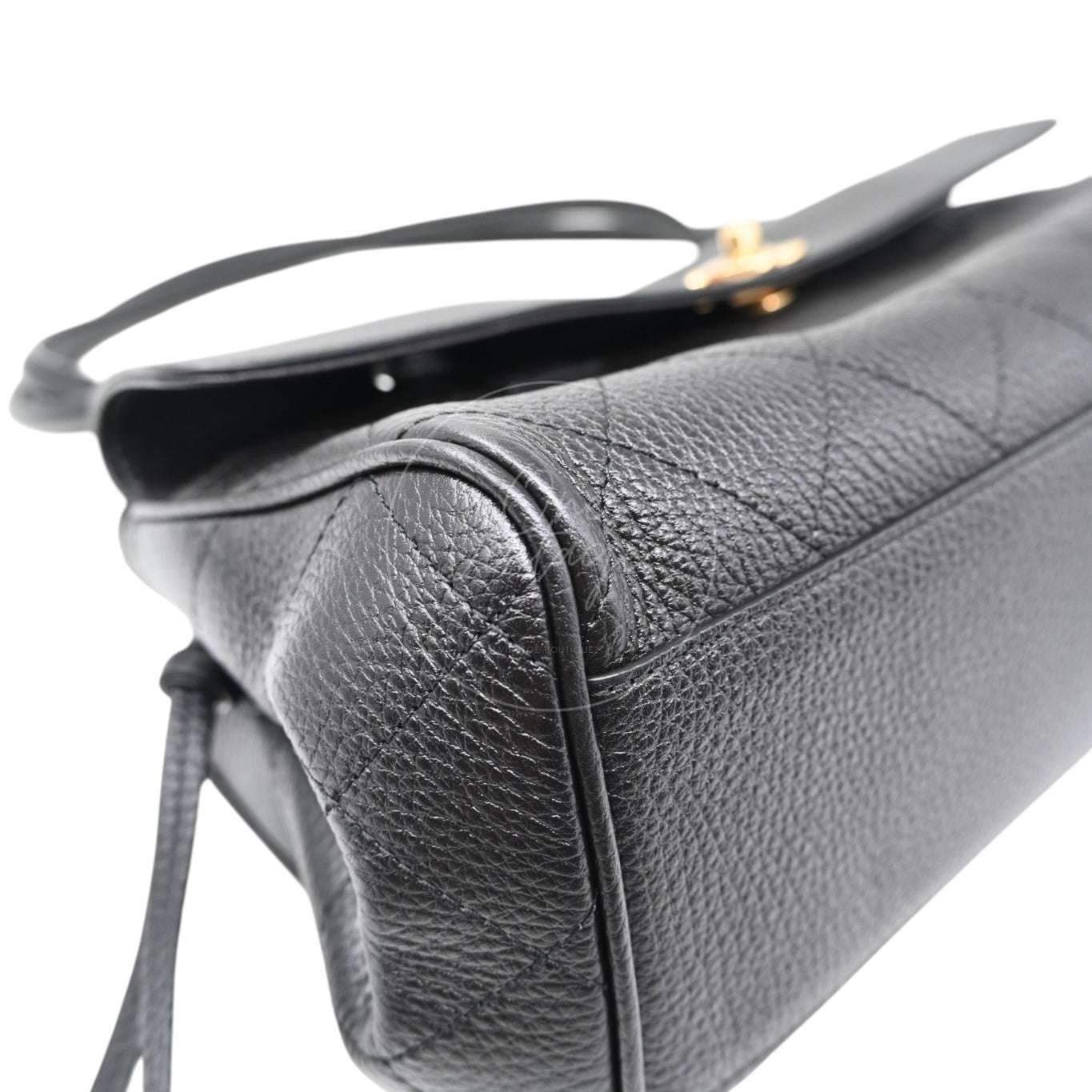 Chanel Small Urban Essential East West Caviar Shopping Tote Bag Black GHW
