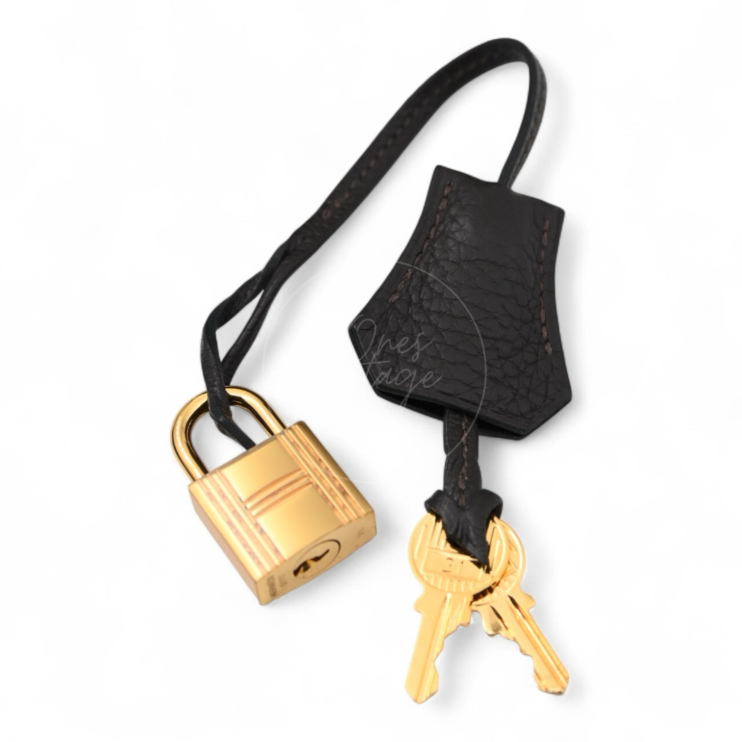 [Pre-owned] Hermes Kelly 32 Ebene Togo Stamp Square P Handbag