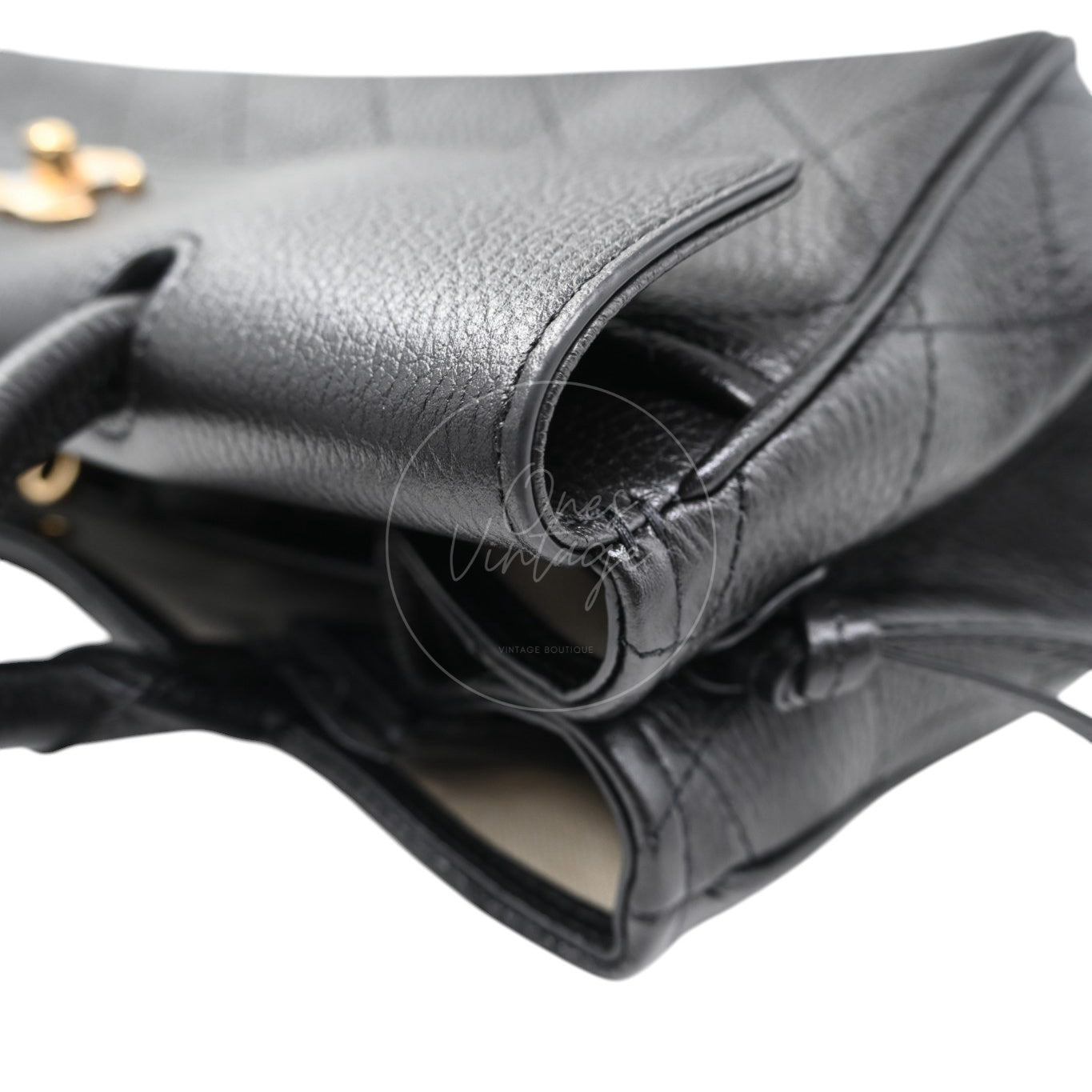 Chanel Small Urban Essential East West Caviar Shopping Tote Bag Black GHW