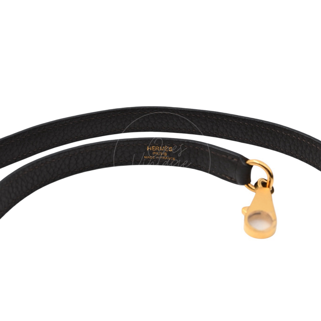 [Pre-owned] Hermes Kelly 32 Ebene Togo Stamp Square P Handbag