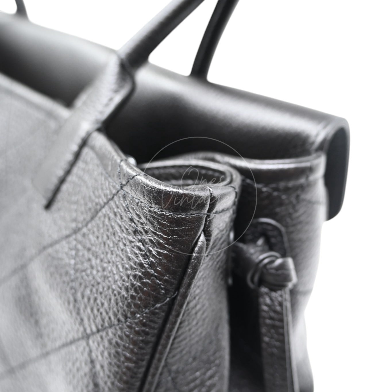 Chanel Small Urban Essential East West Caviar Shopping Tote Bag Black GHW