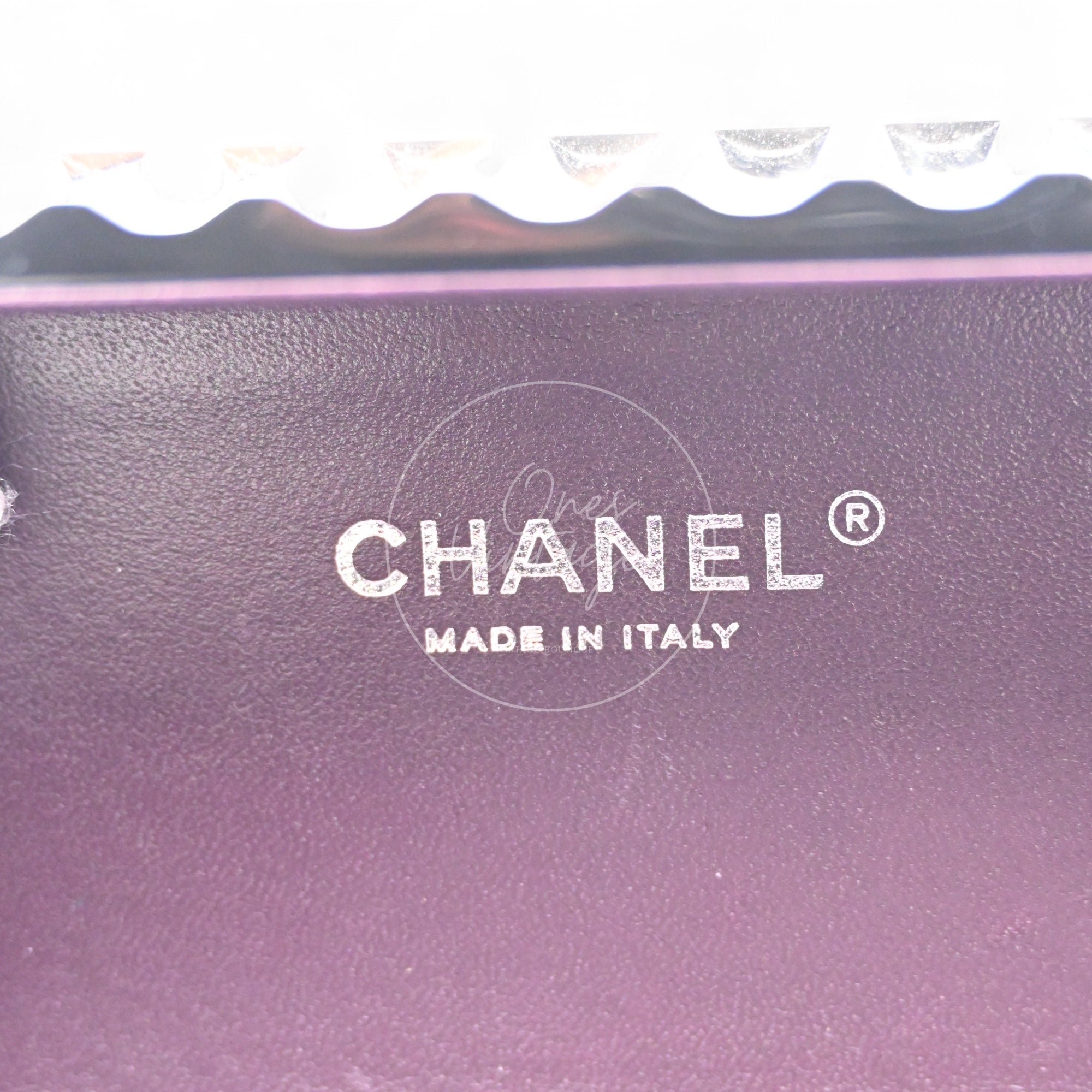 [Pre-owned] Chanel Black Purple Container Minaudiere Evening Bag series 25