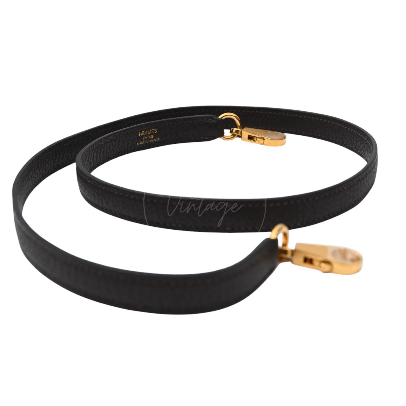 [Pre-owned] Hermes Kelly 32 Ebene Togo Stamp Square P Handbag