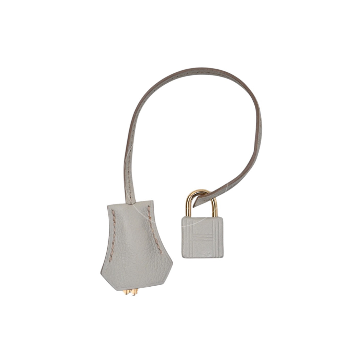[Pre-owned] Hermes Kelly 32 Bag Gris Perle Evercolor and Veau Doblis Stamp Square Q