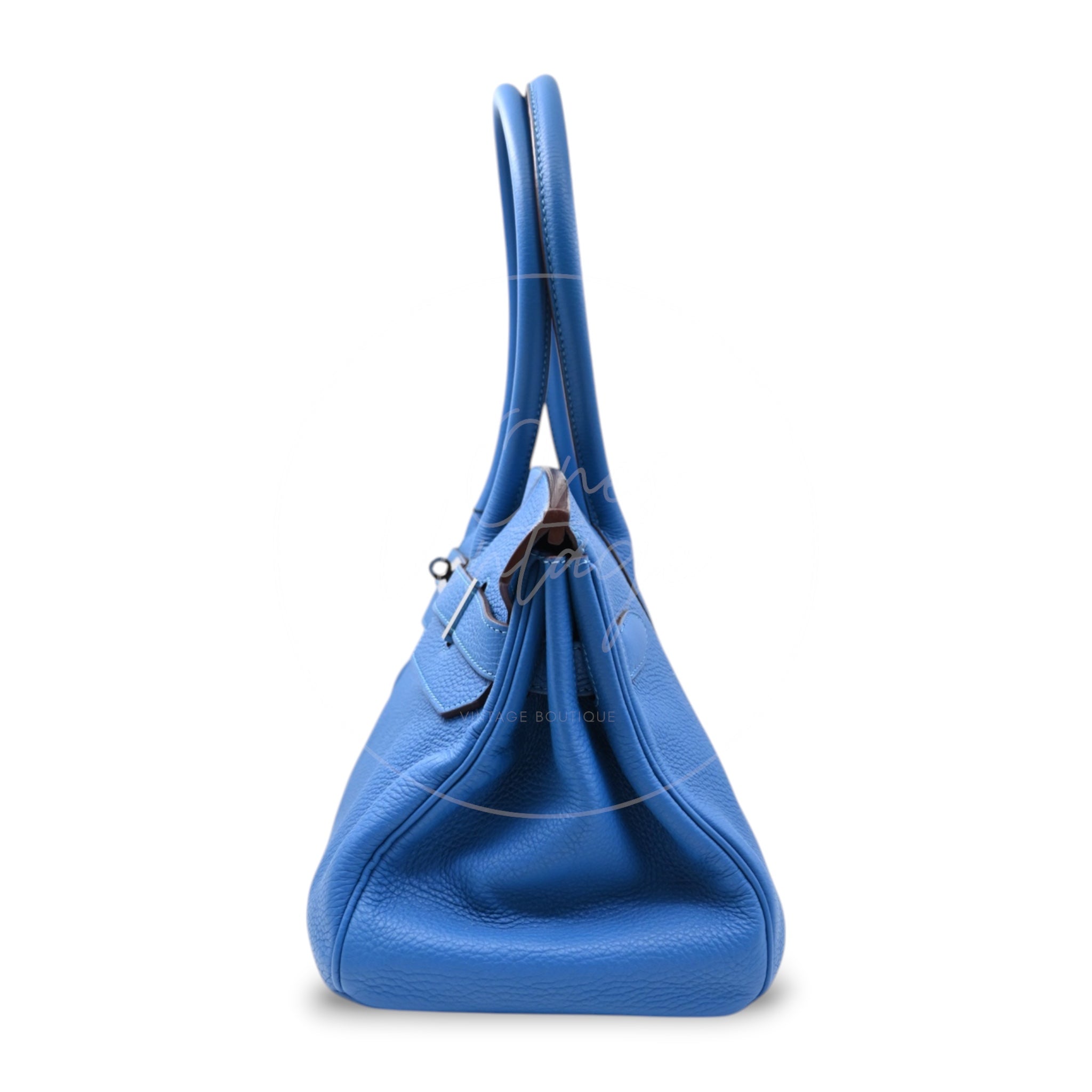 ```json
[
  "Pre-owned Hermes Shoulder Birkin Blue Togo PHW Stamp Square O"
]
```