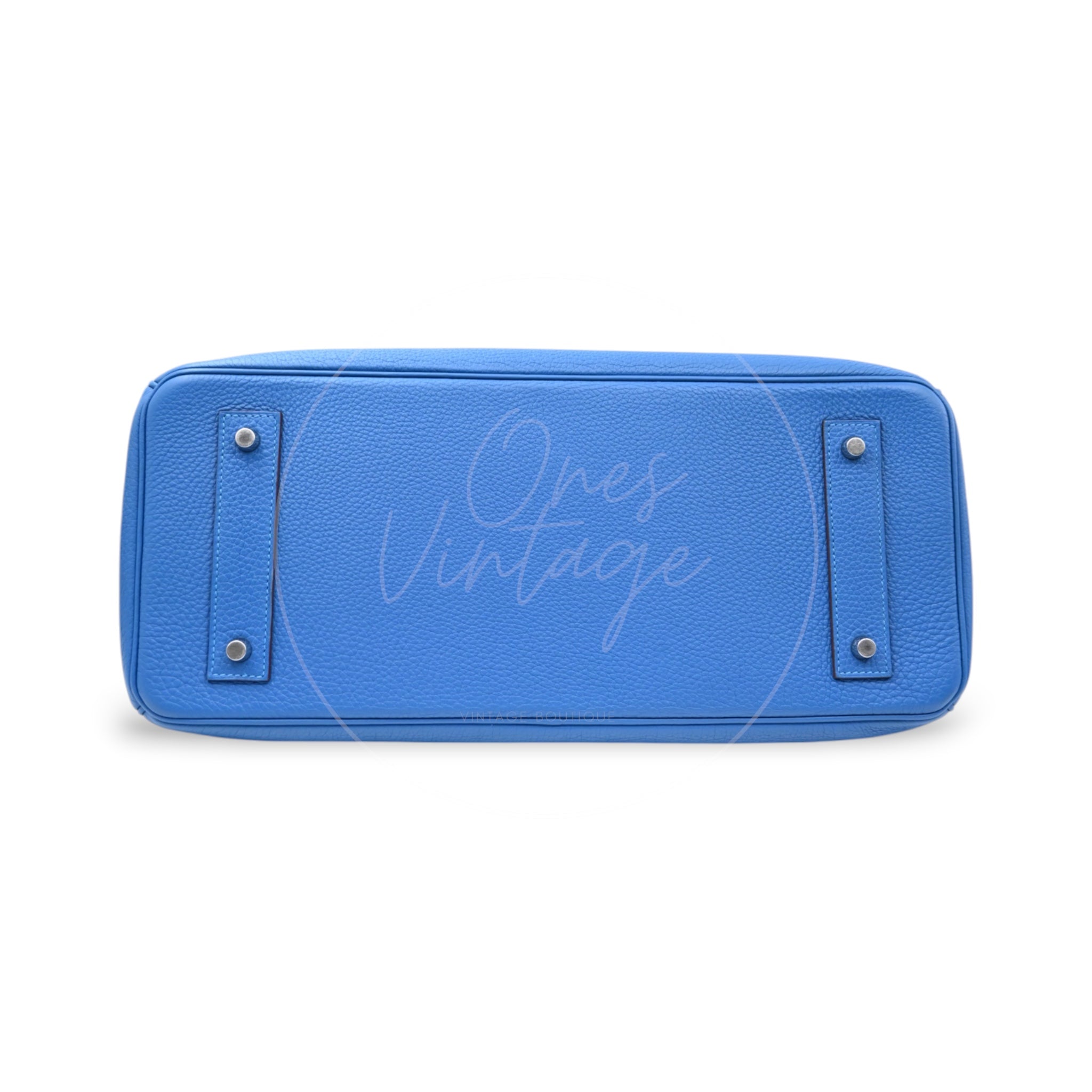 ```json
[
  "Pre-owned Hermes Shoulder Birkin Blue Togo PHW Stamp Square O"
]
```