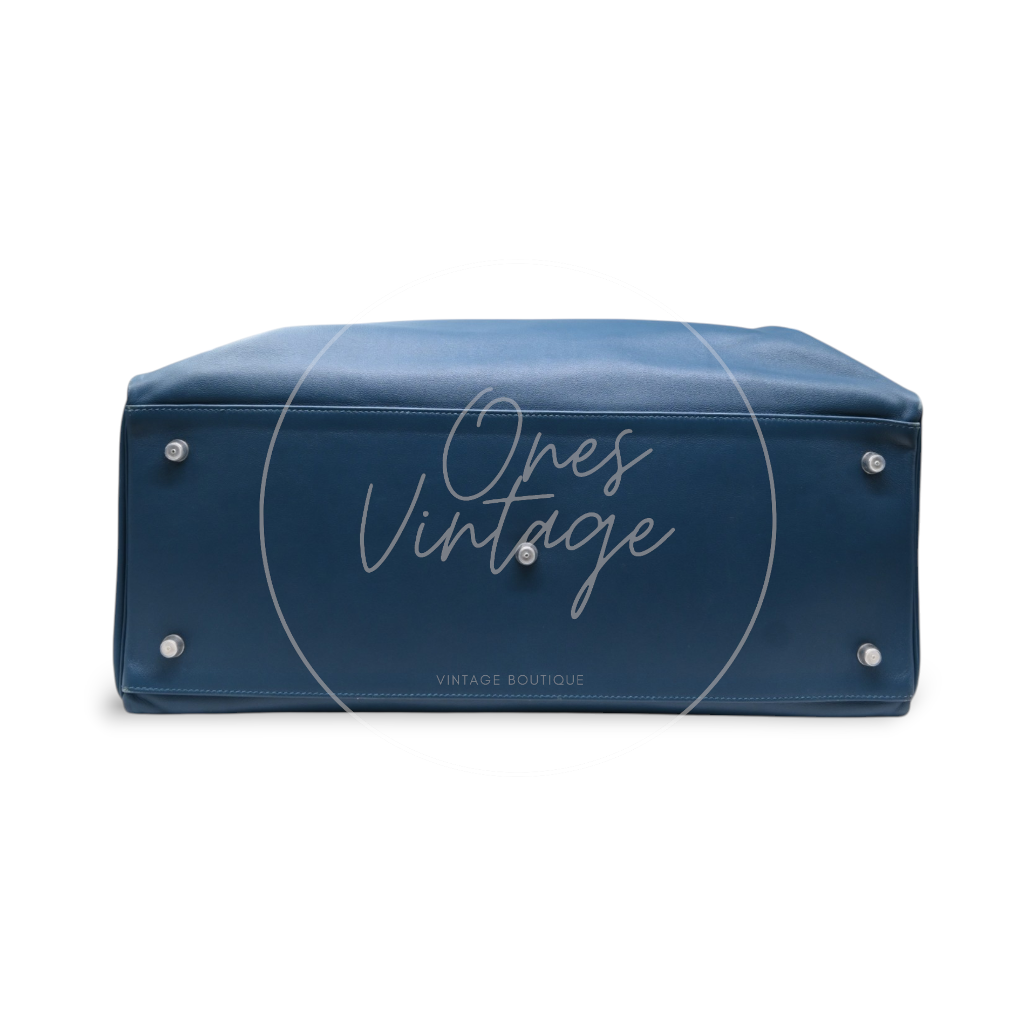 Hermes Kelly Relax 50 PWH Blue Square P