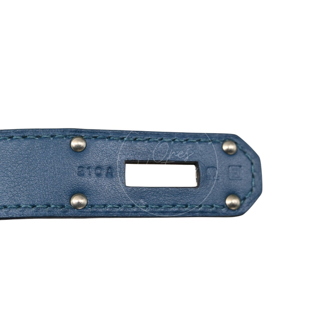 Hermes Kelly Relax 50 PWH Blue Square P