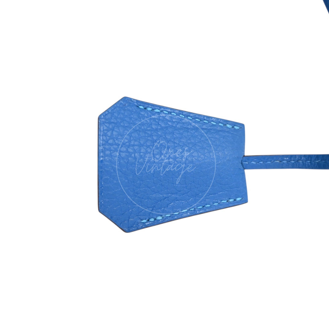 ```json
[
  "Pre-owned Hermes Shoulder Birkin Blue Togo PHW Stamp Square O"
]
```