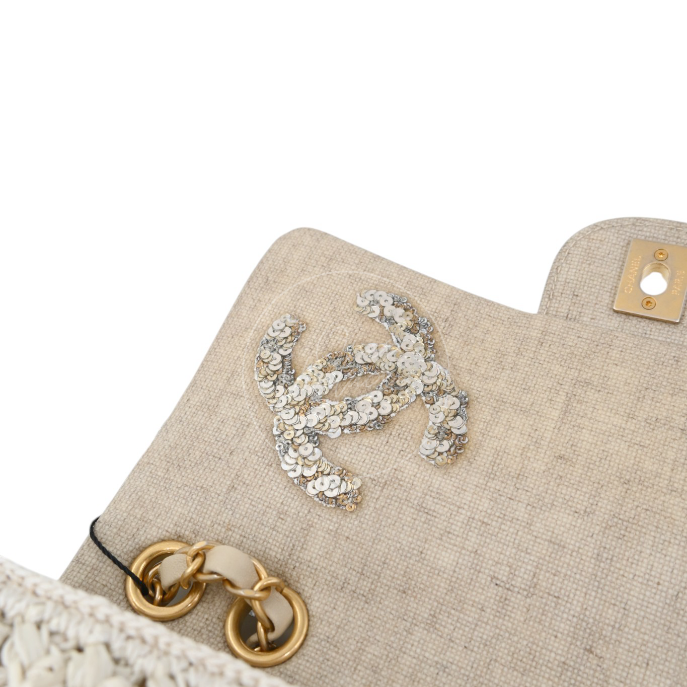 Chanel Raffia Crochet Medium Flap Bag GHW