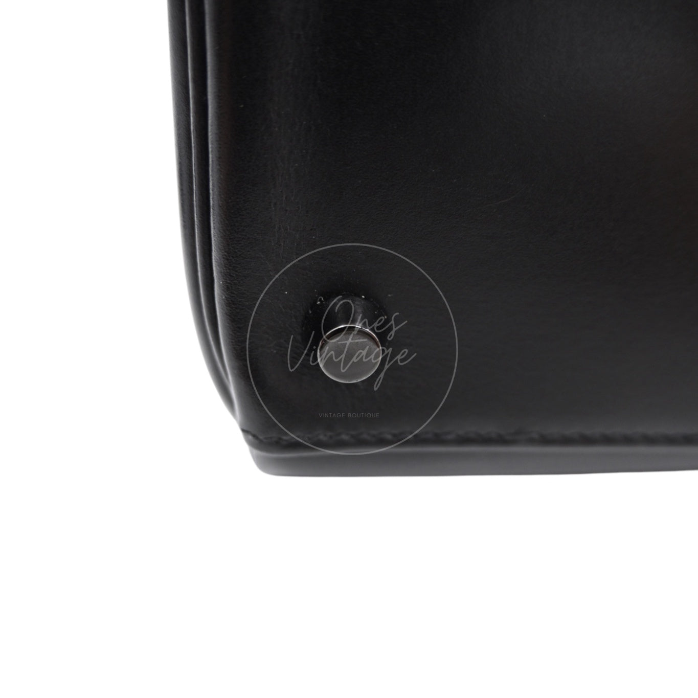 [Pre-Owned] Hermès Kelly 32  "So Black" Box Calf Leather Square N