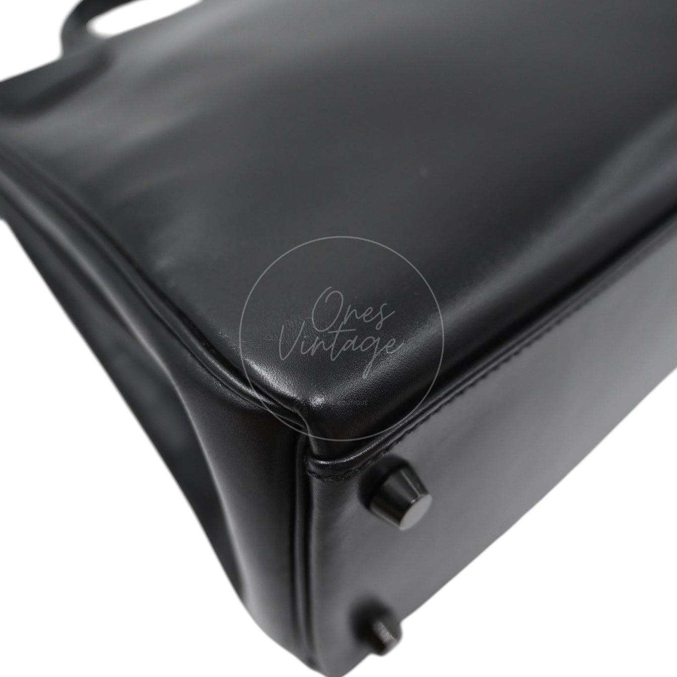 [Pre-Owned] Hermès Kelly 32  "So Black" Box Calf Leather Square N