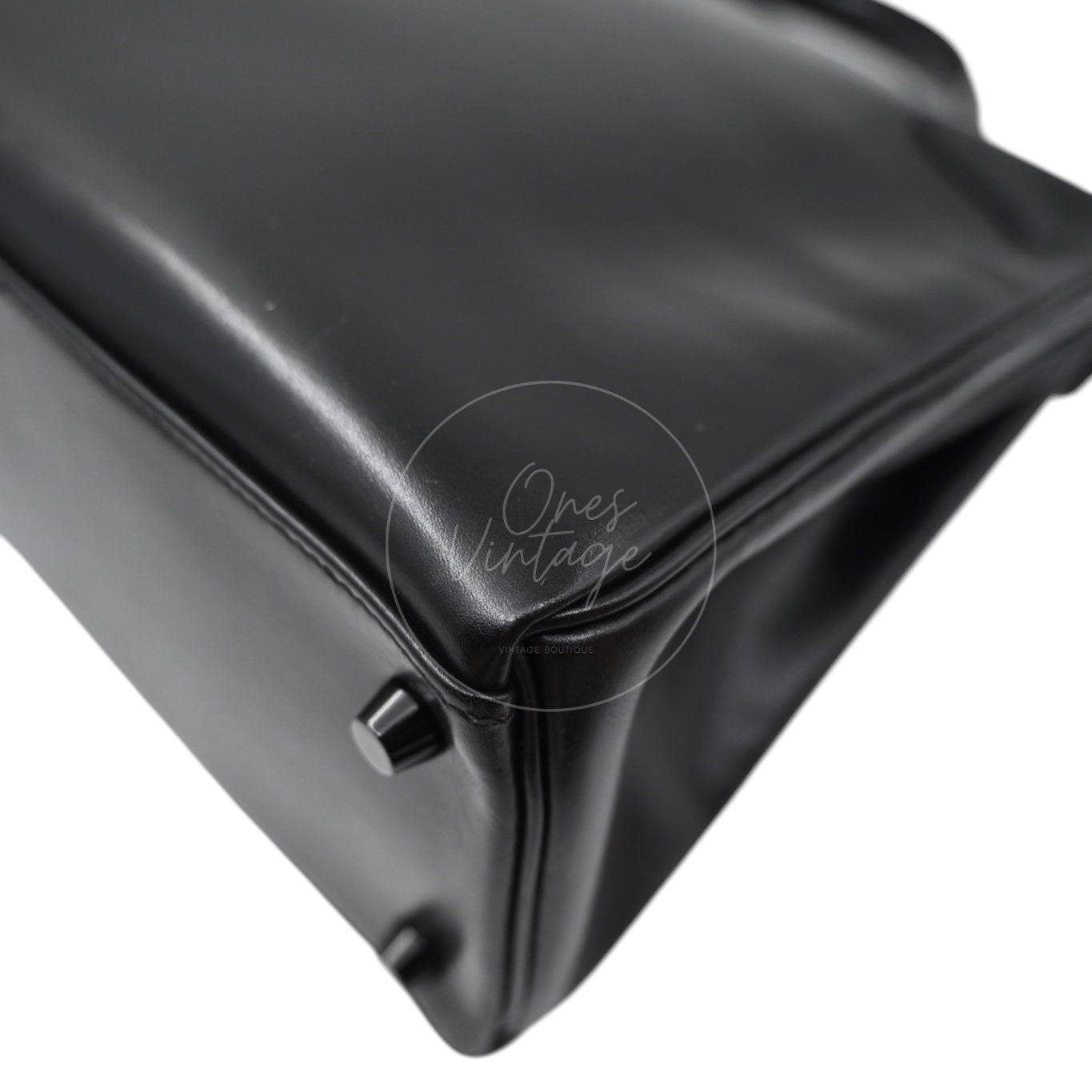 [Pre-Owned] Hermès Kelly 32  "So Black" Box Calf Leather Square N