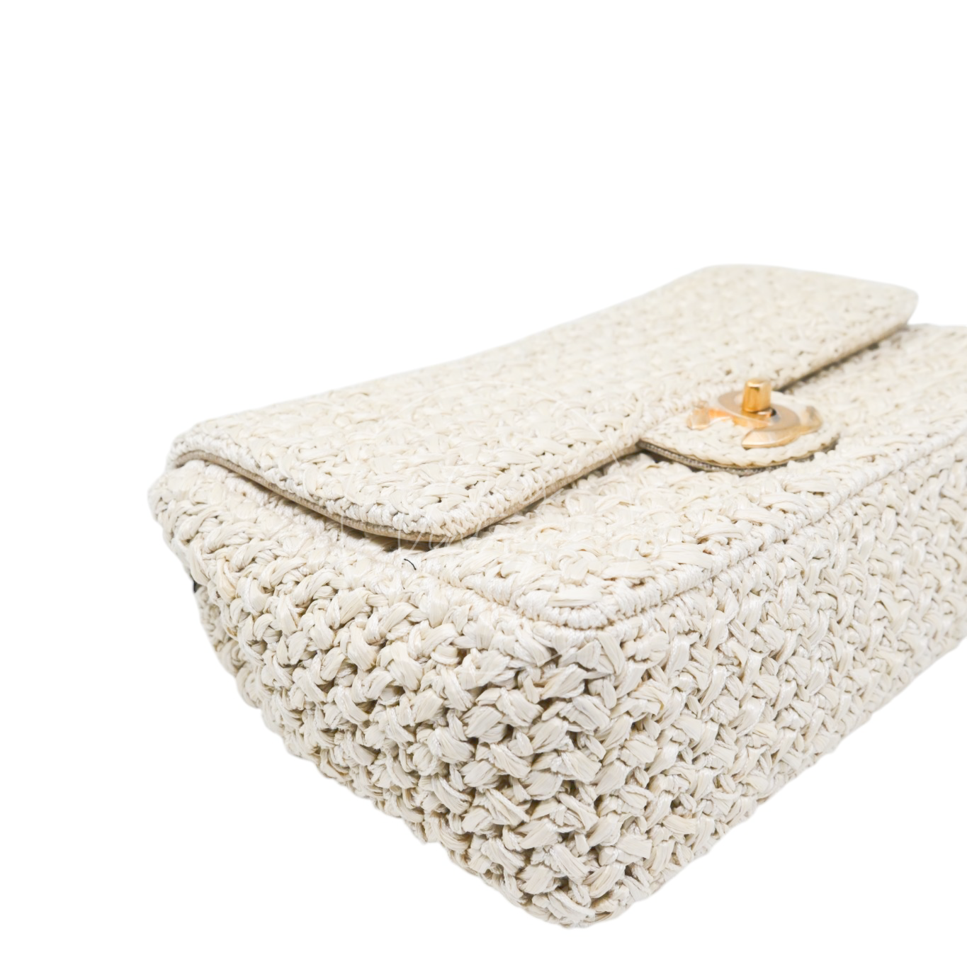 Chanel Raffia Crochet Medium Flap Bag GHW