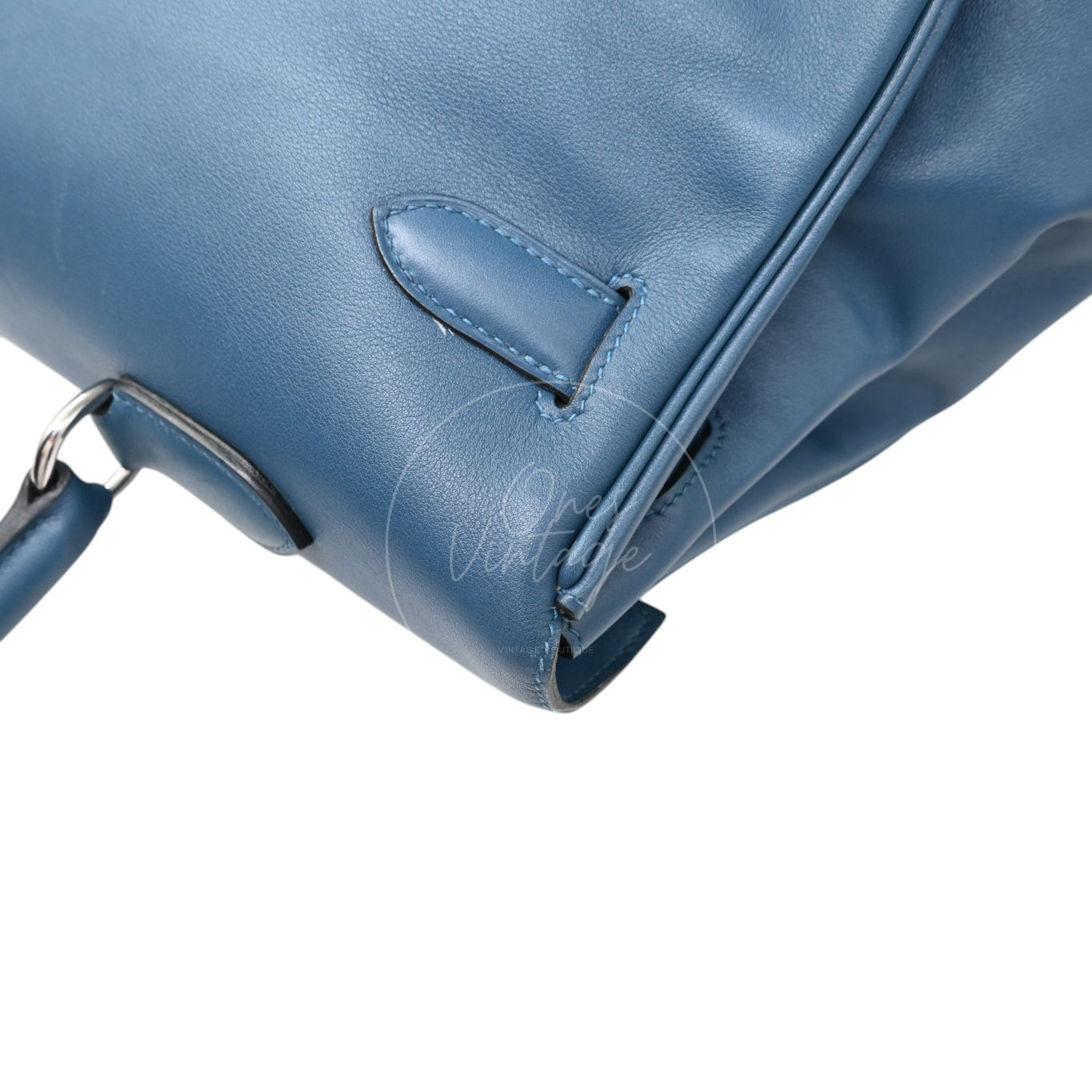 Hermes Kelly Relax 50 PWH Blue Square P