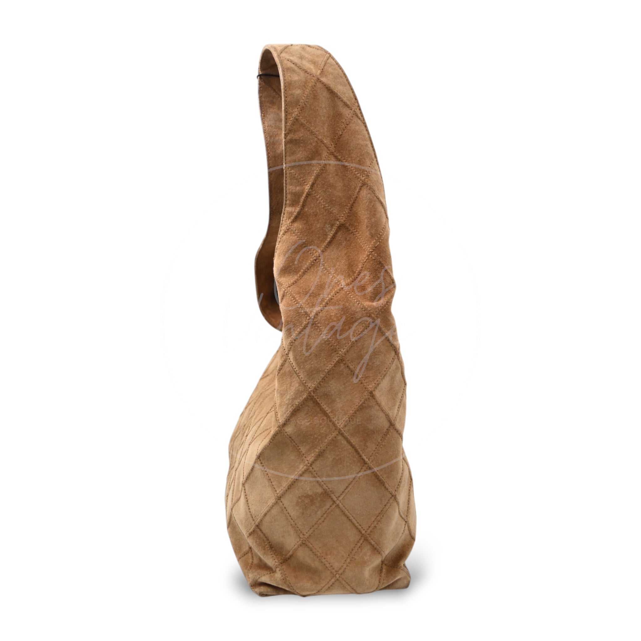 Chanel Suede Hobo Bag GHW Brown Series 6