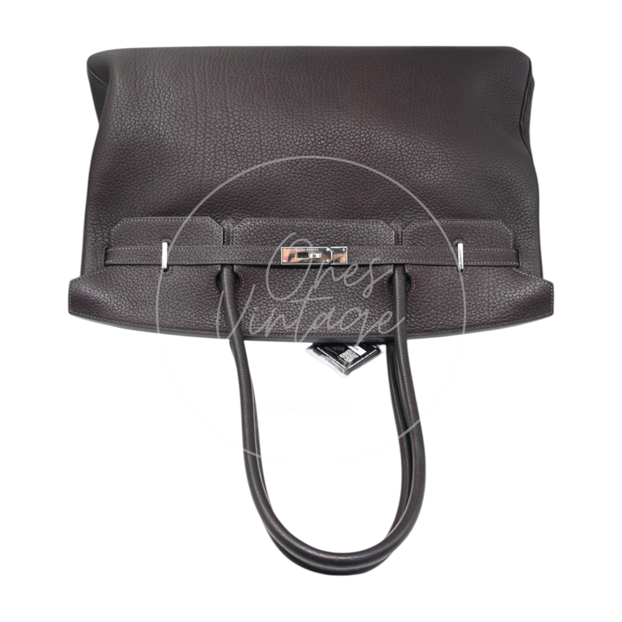 Hermes Birkin 45 Long PHW Chocolate Square D