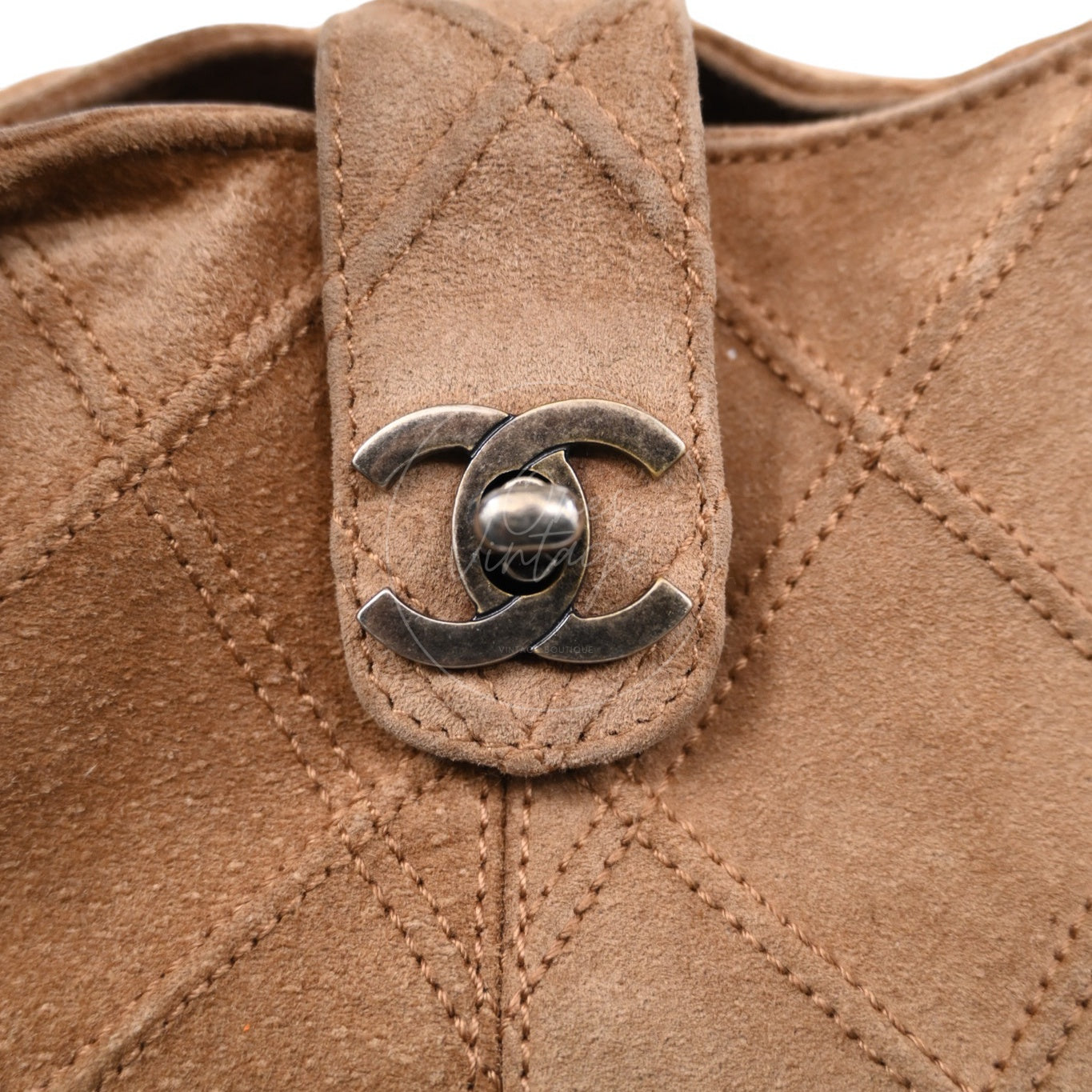 Chanel Suede Hobo Bag GHW Brown Series 6