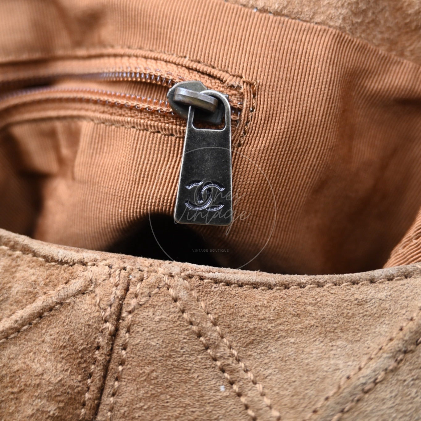Chanel Suede Hobo Bag GHW Brown Series 6