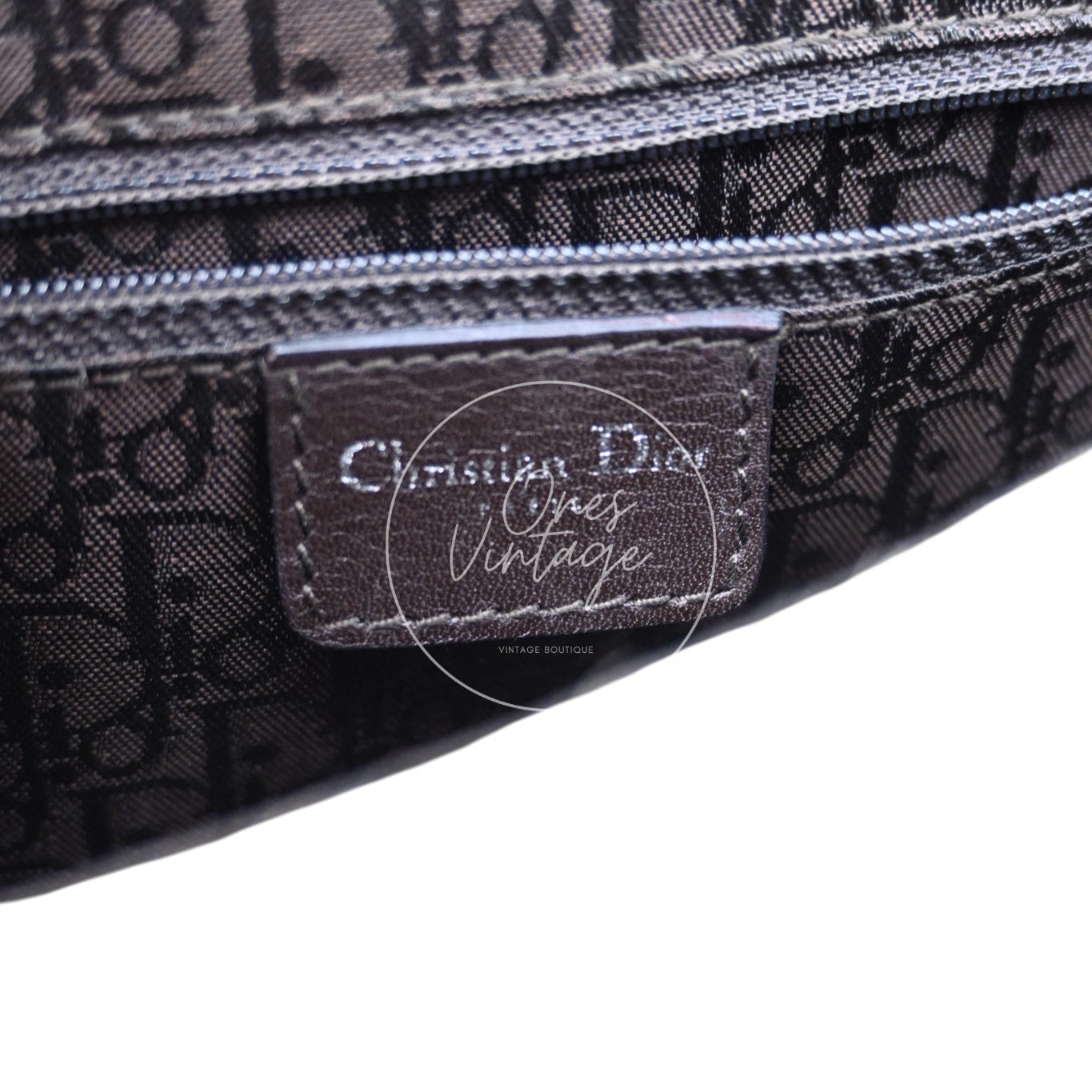 [Pre-owned] Christian Dior Y2K Brown and Cream Pony Hair Shoulder Bag