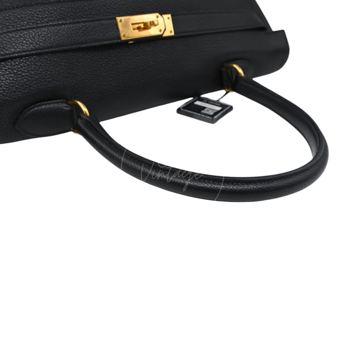 Hermes Kelly Shoulder GHW Black Square M