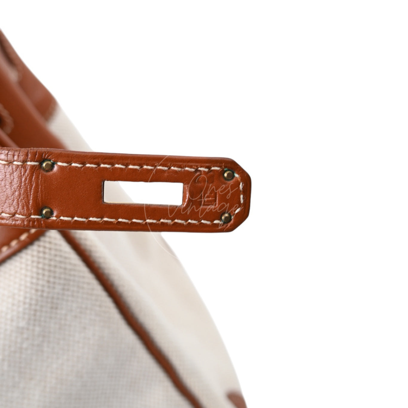 [Pre-owned] Hermes Birkin 35 Toile Barenia GHW Stamp Square E