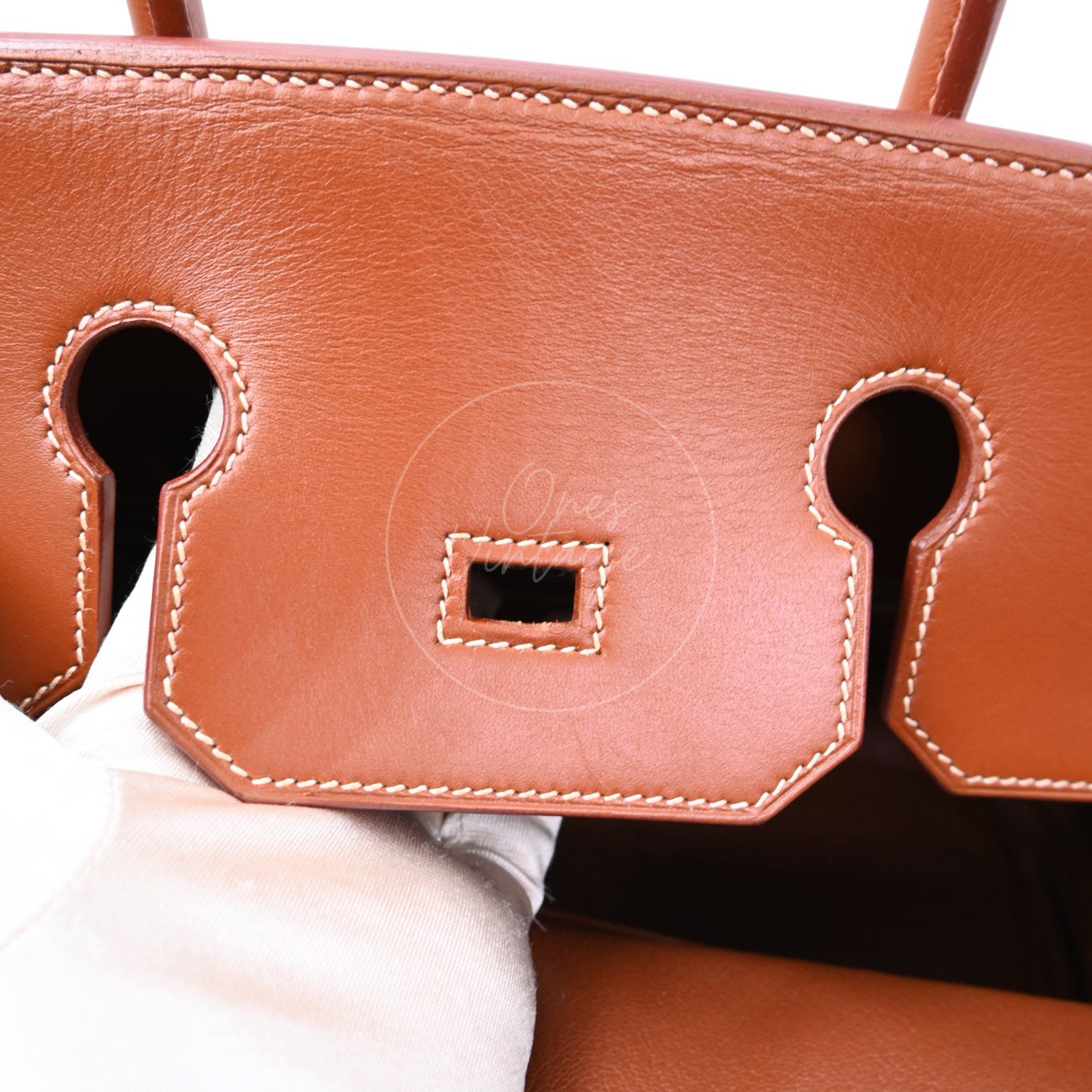 [Pre-owned] Hermes Birkin 35 Toile Barenia GHW Stamp Square E