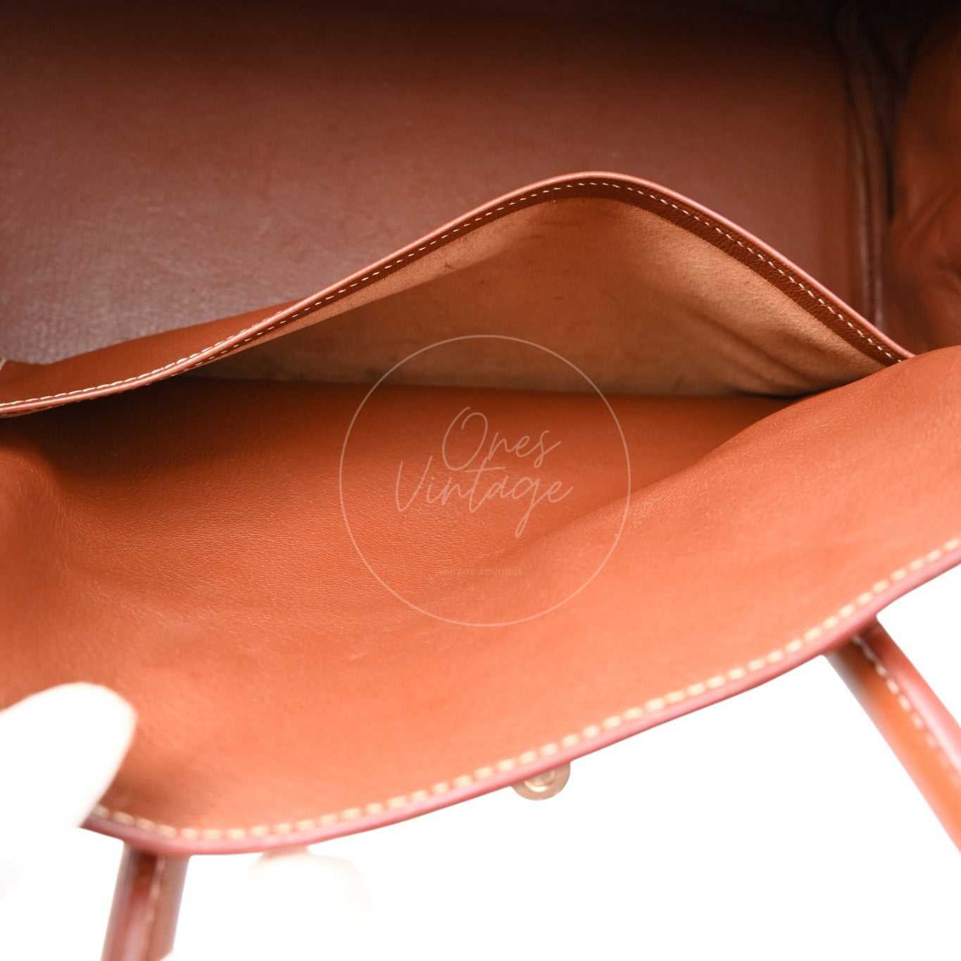 [Pre-owned] Hermes Birkin 35 Toile Barenia GHW Stamp Square E