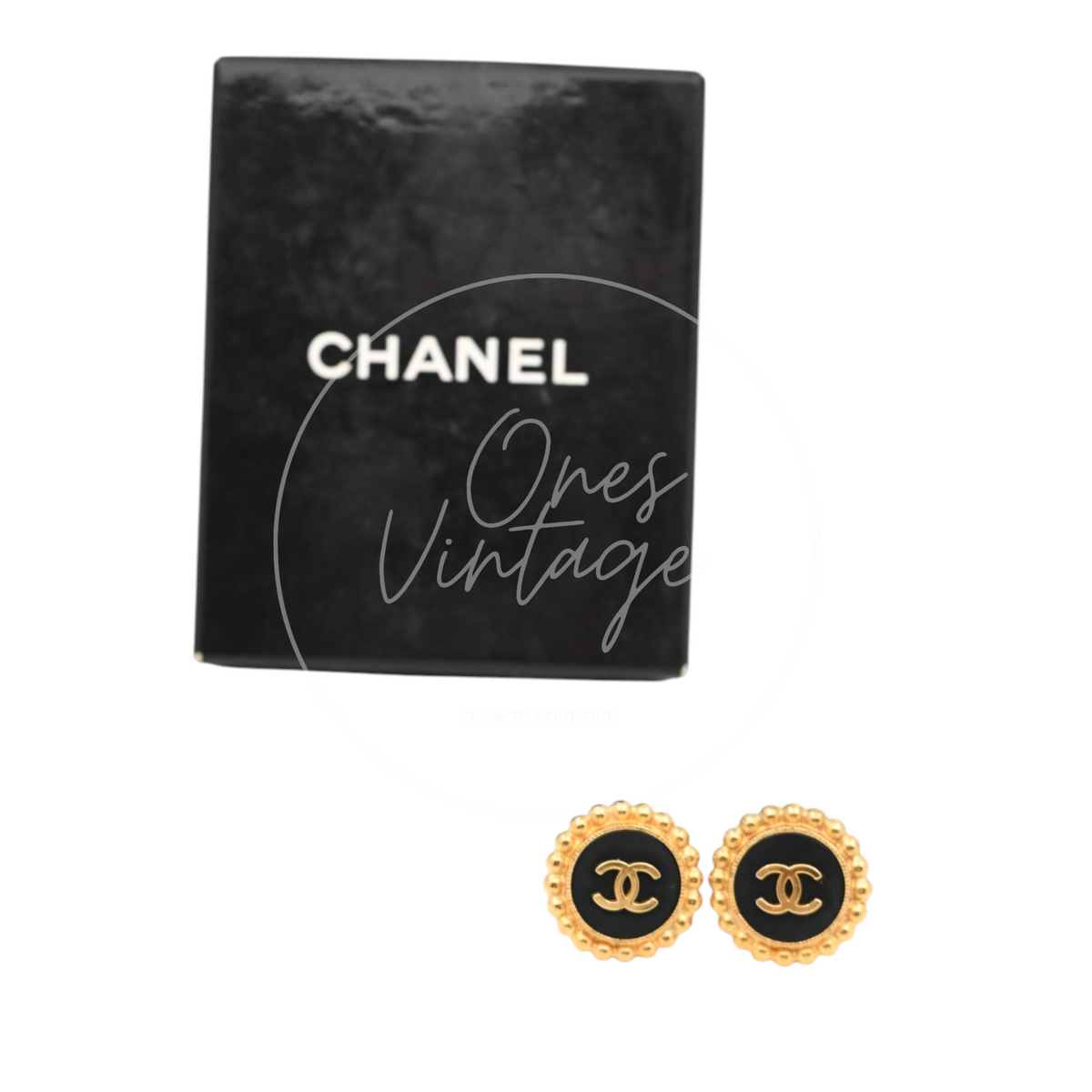 Chanel CC Logo Clip Earrings