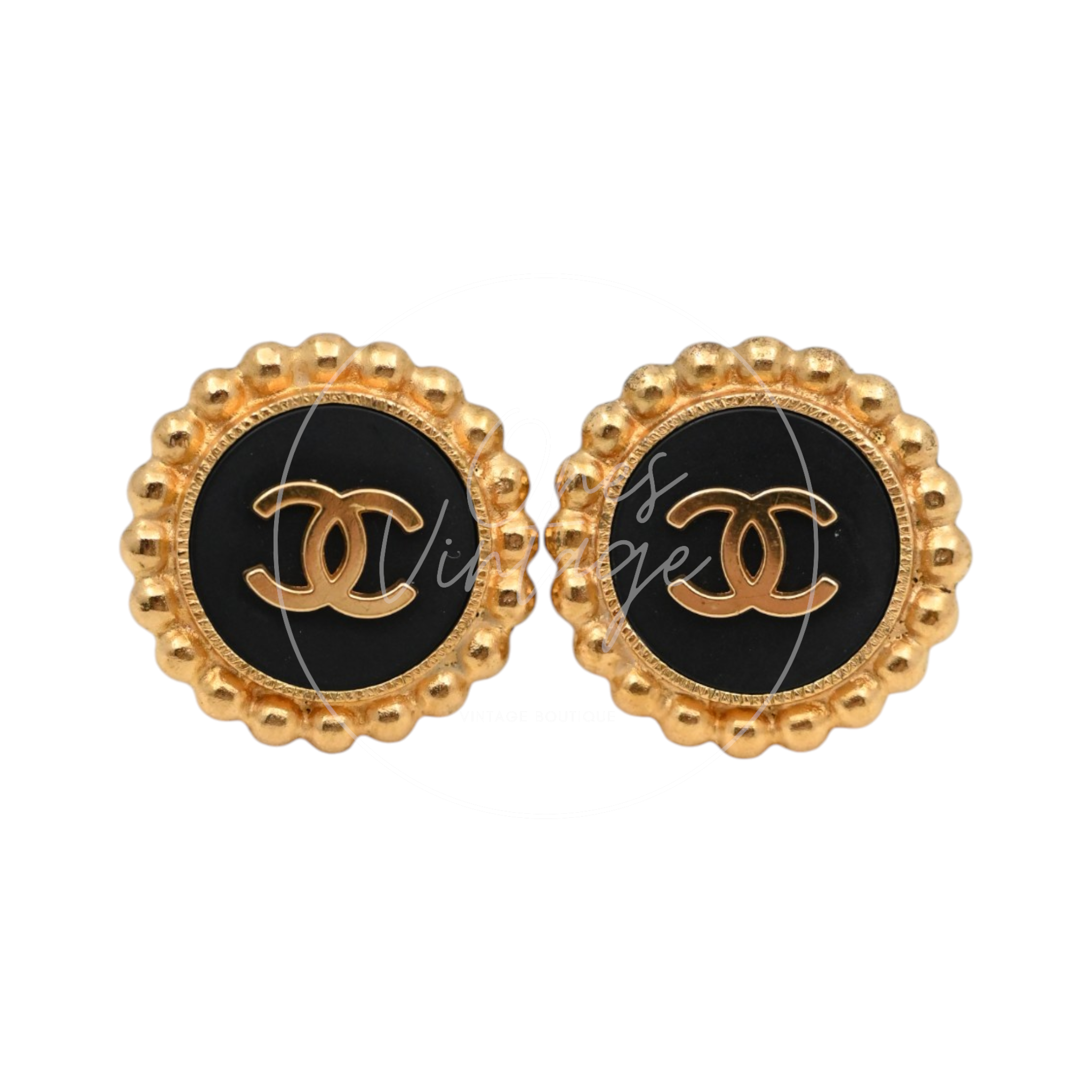 Chanel CC Logo Clip Earrings