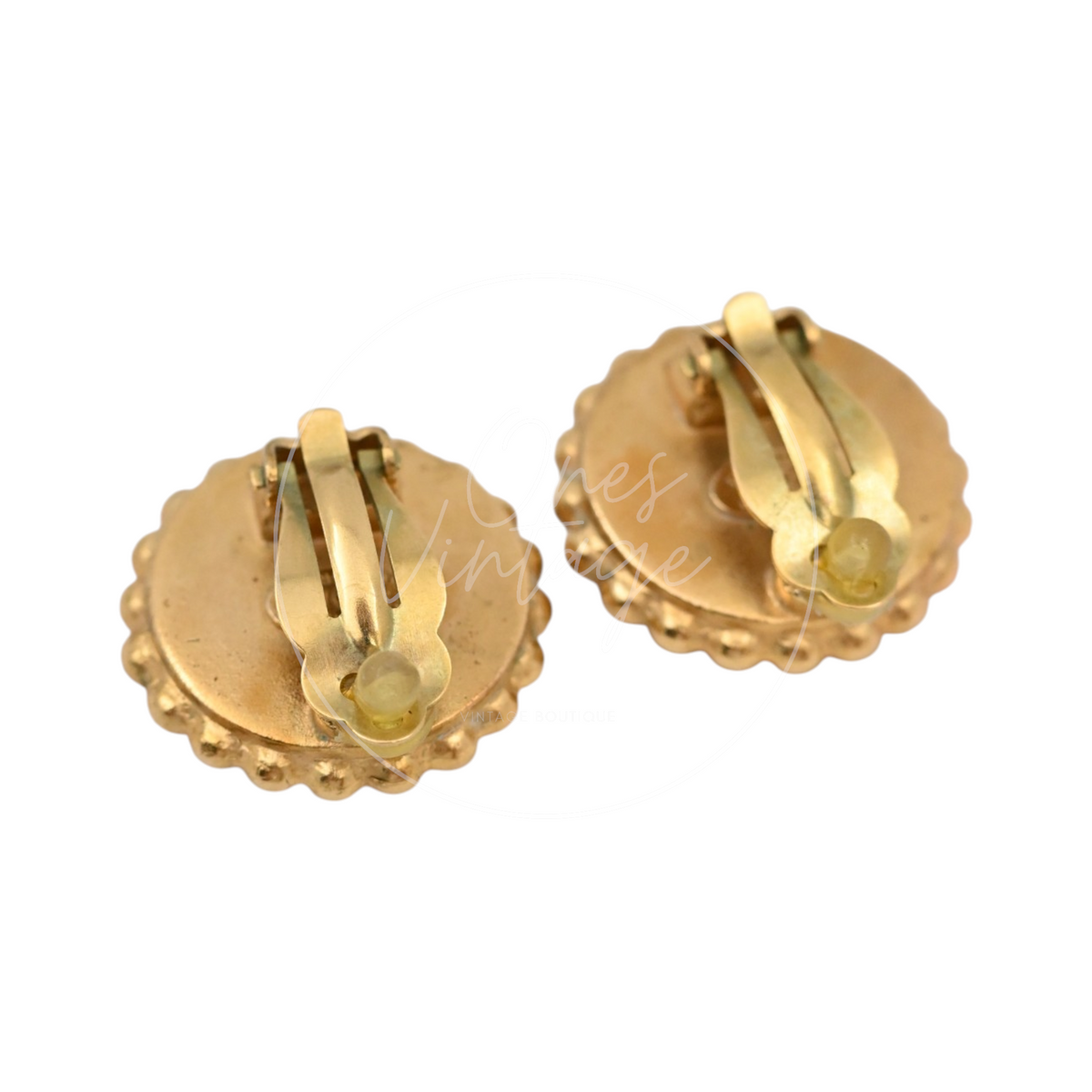 Chanel CC Logo Clip Earrings