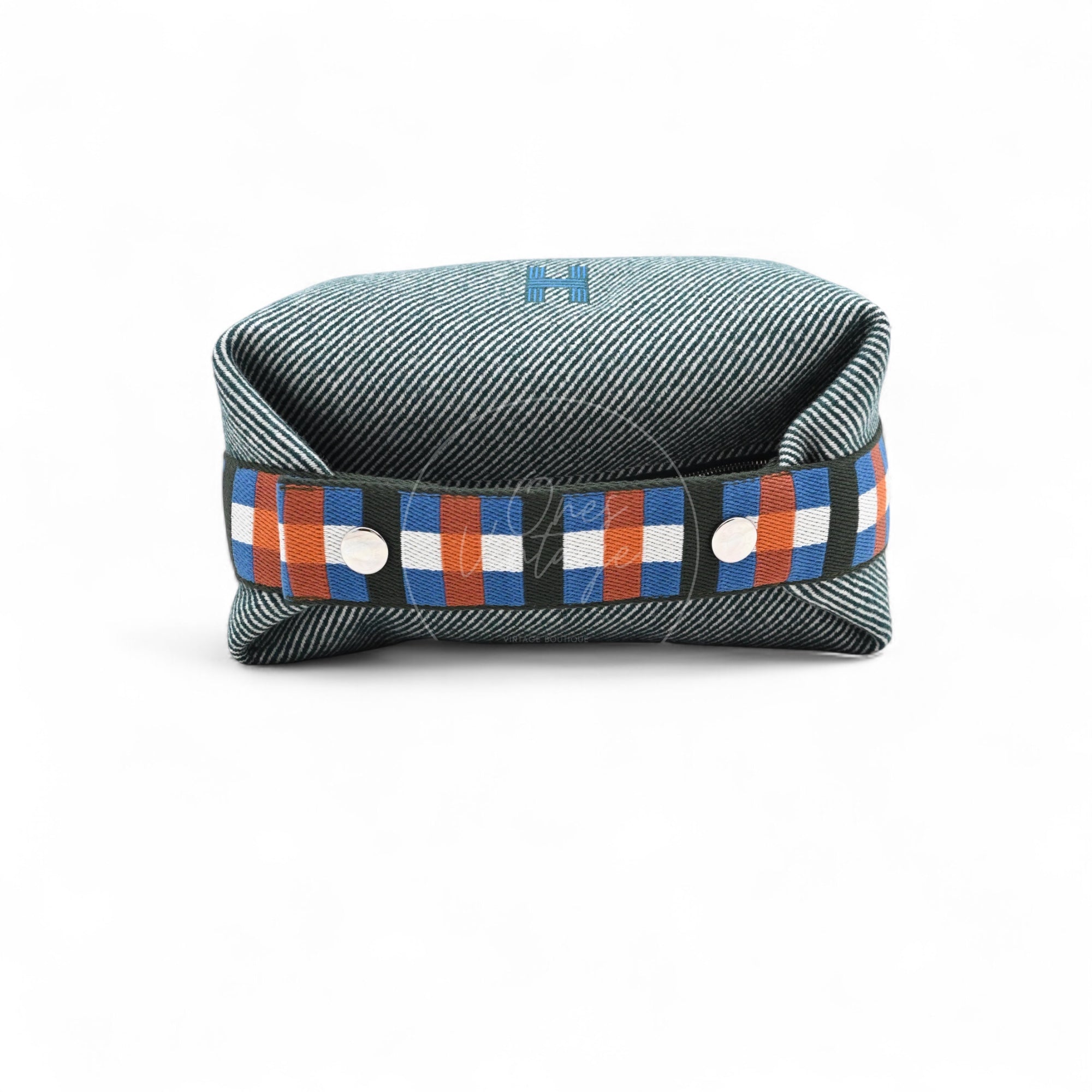 [Unused] Hermes Bride-a-Brac PM Bleu Abysse Canvas