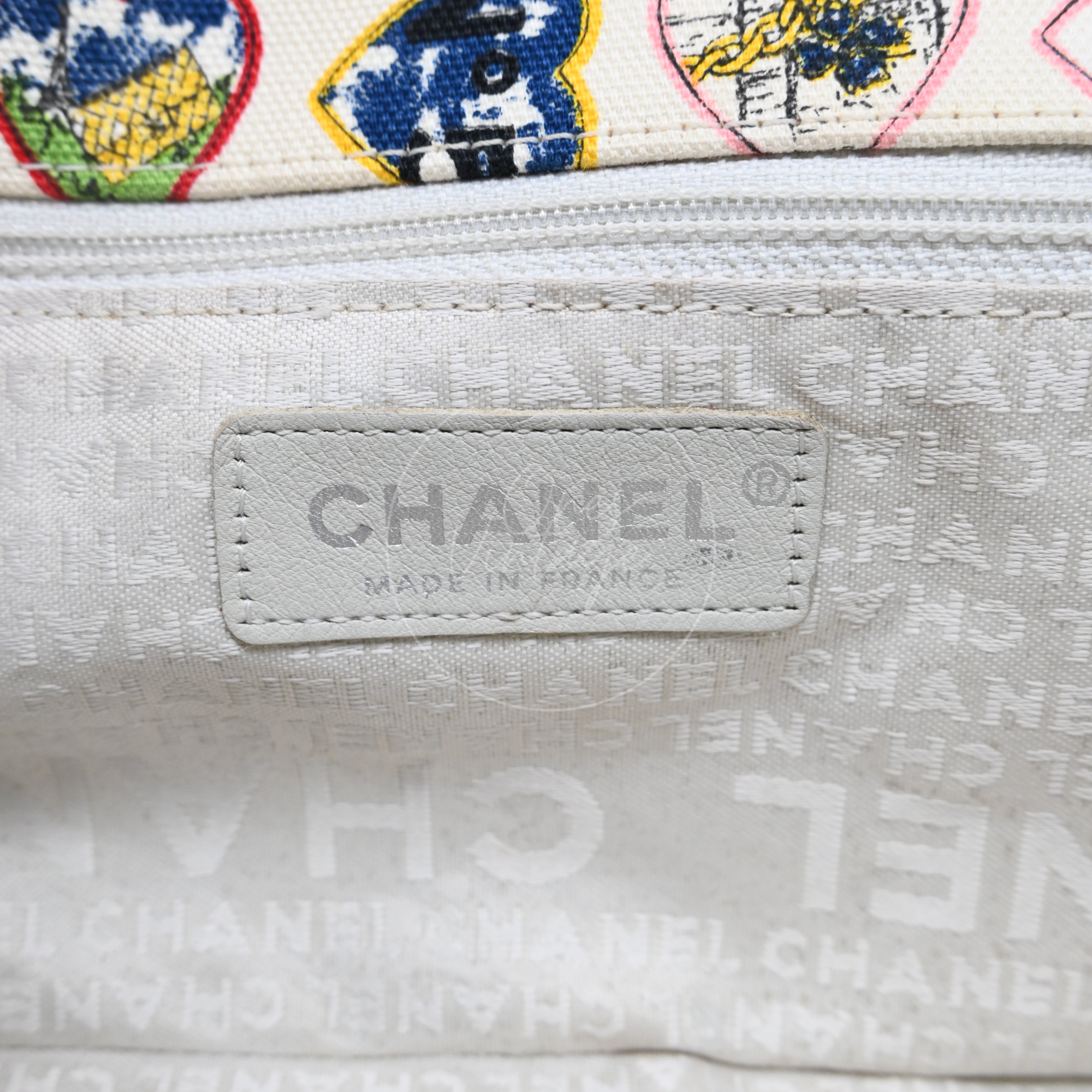 Chanel Valentine Canvas Flap Bag Multicolour Heart Print