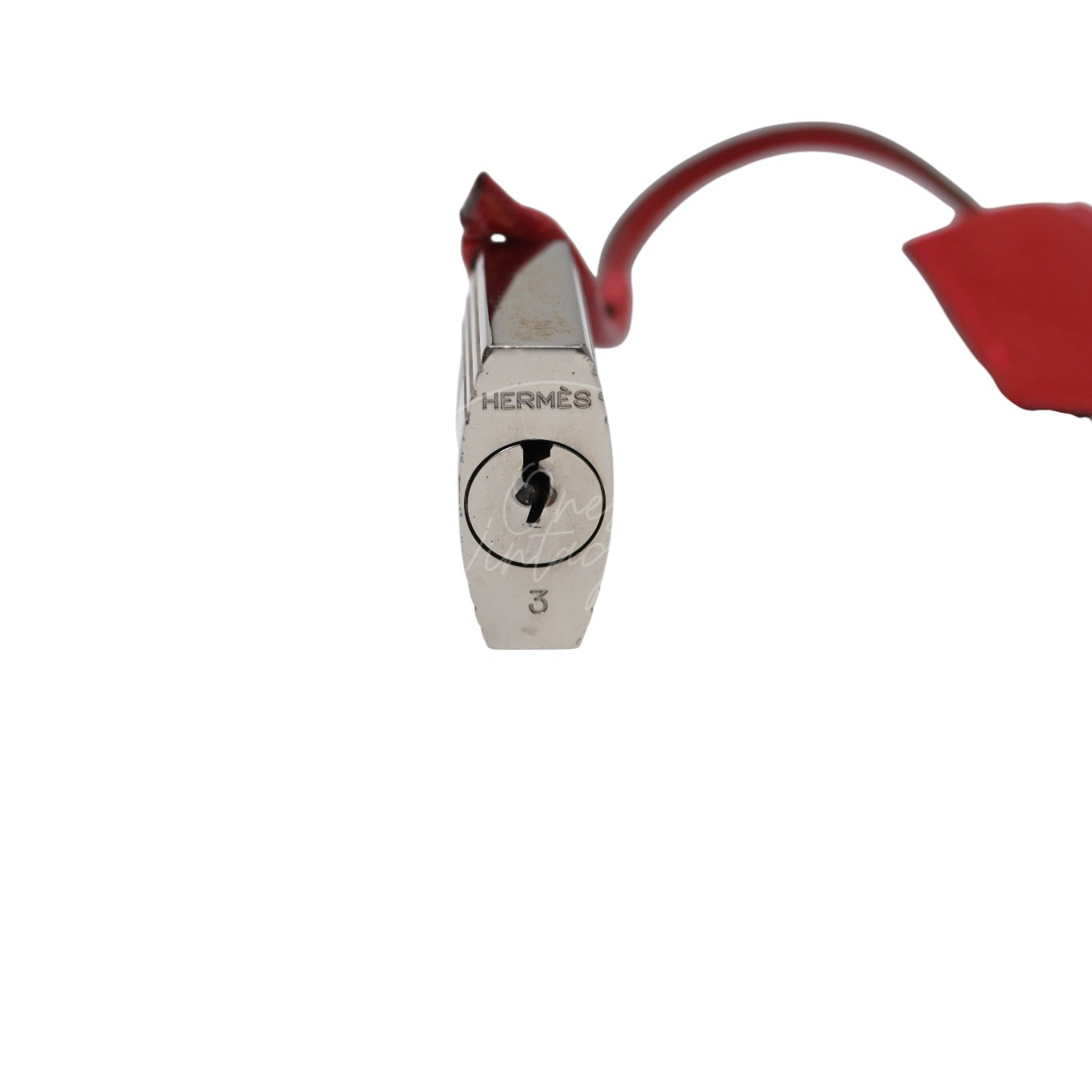 [Pre-owned] Hermes Shoulder Birkin Red PHW Stamp Square I