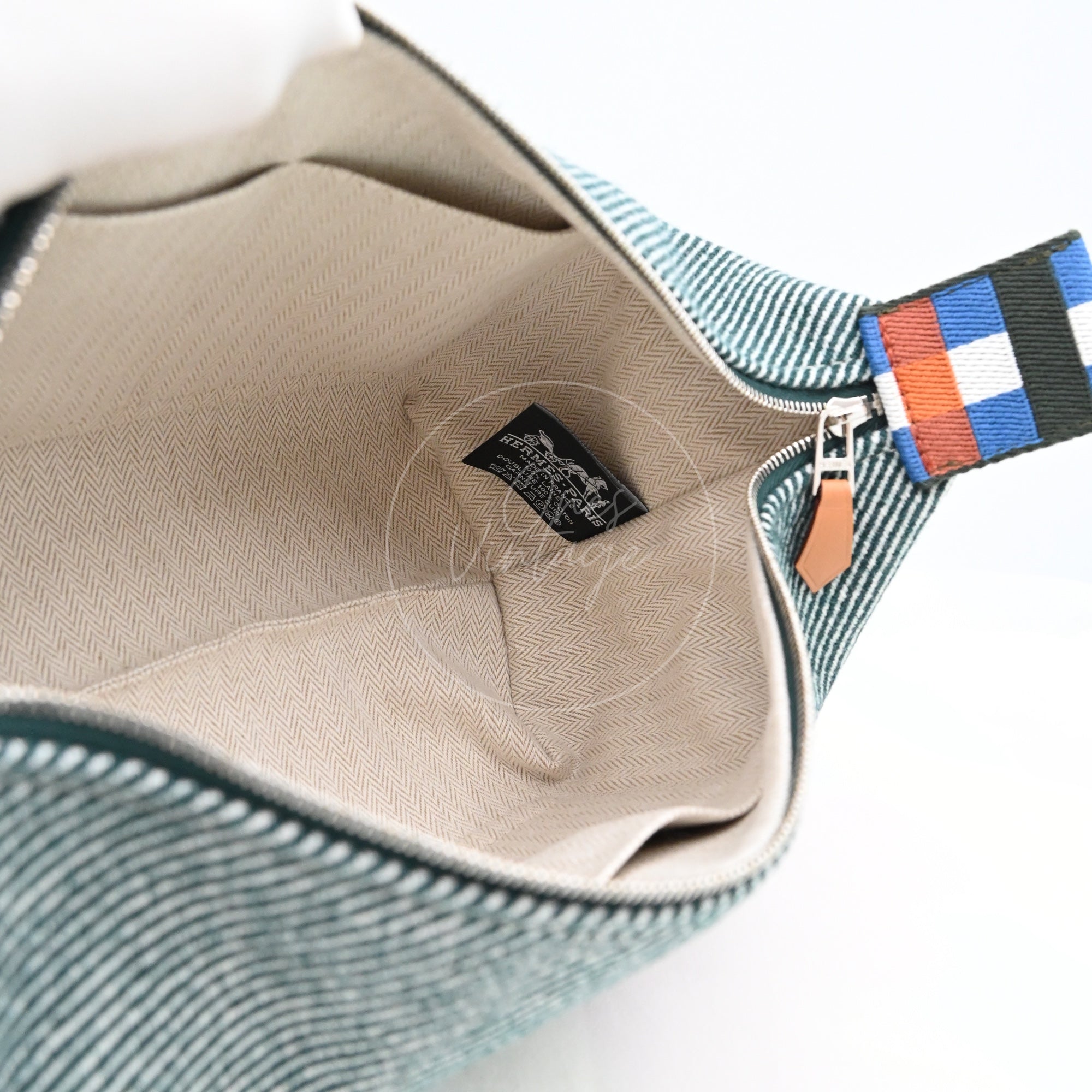 [Unused] Hermes Bride-a-Brac PM Bleu Abysse Canvas