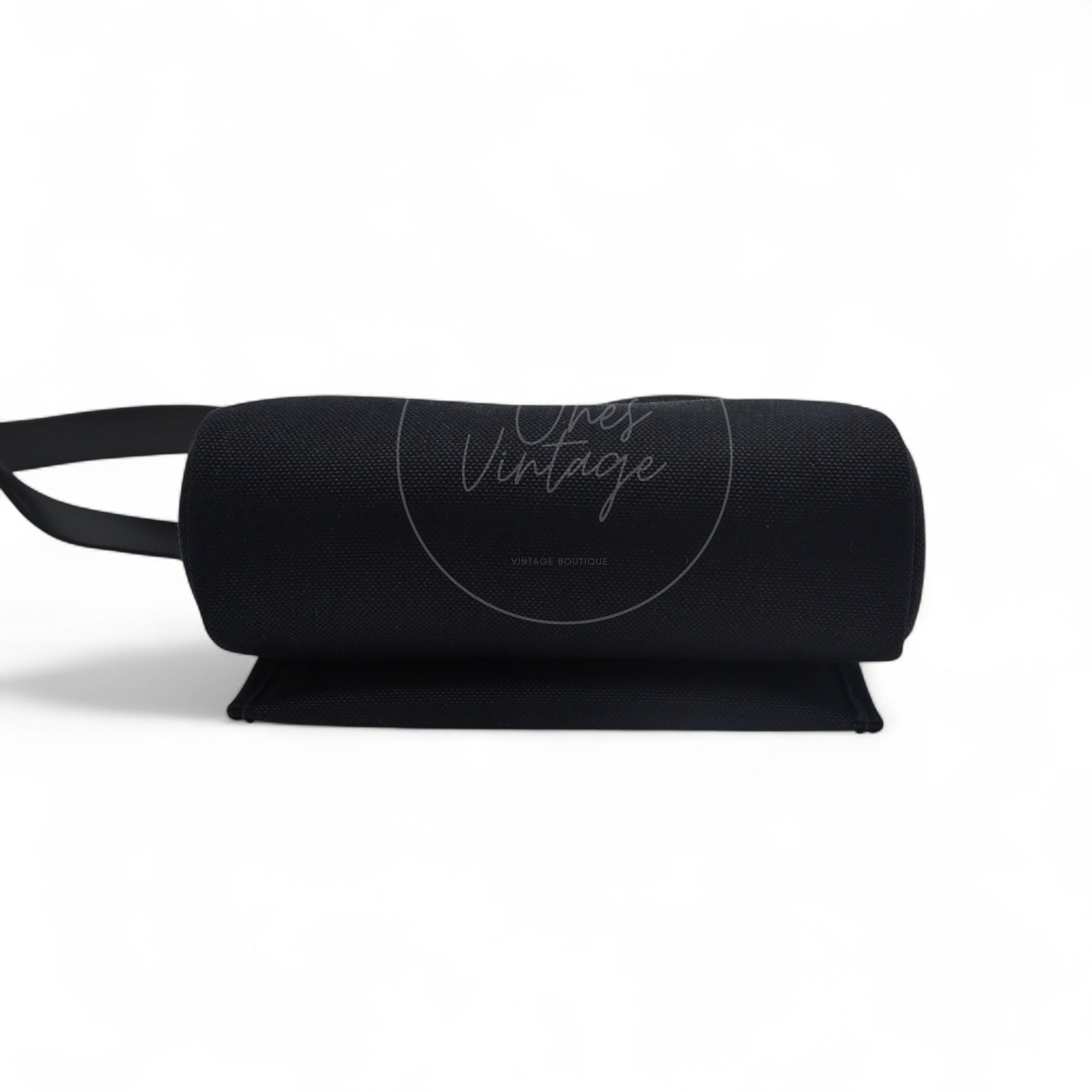 [Unused] Hermes Herbag Zip 20 Mini Black Canvas Swift GHW Stamp W