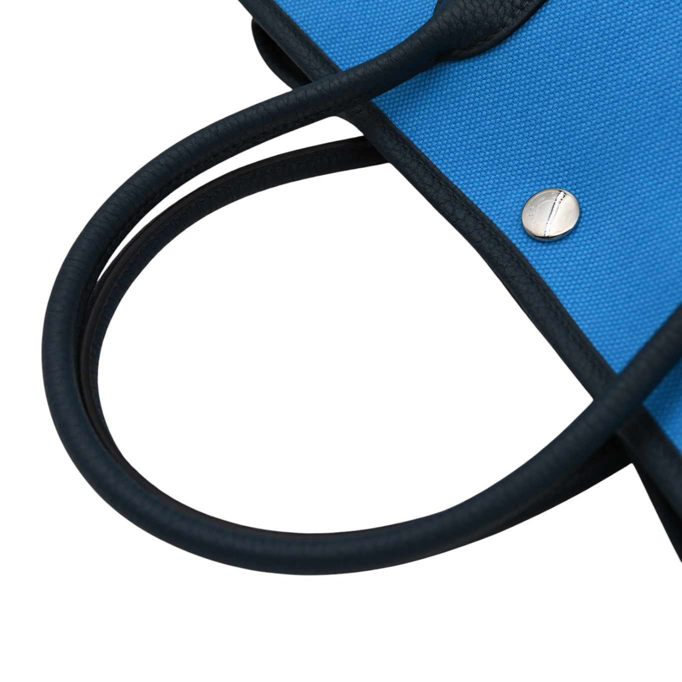 [Unused] Hermes Garden Party 30 Bleu Jeans Toile Militaire Veau Negonda