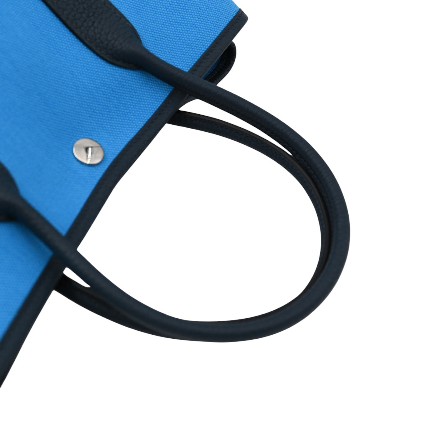 [Unused] Hermes Garden Party 30 Bleu Jeans Toile Militaire Veau Negonda