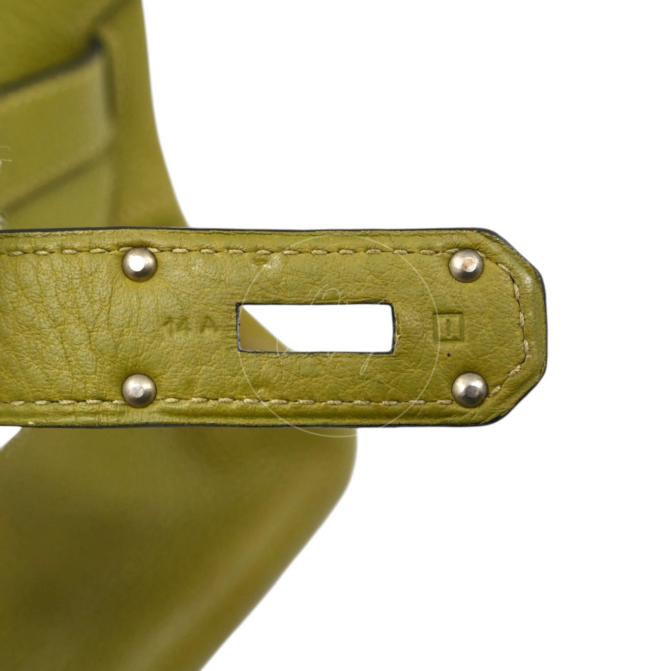 Hermes Clemence Shoulder Birkin 42 PHW Vert Chartreuse Square I