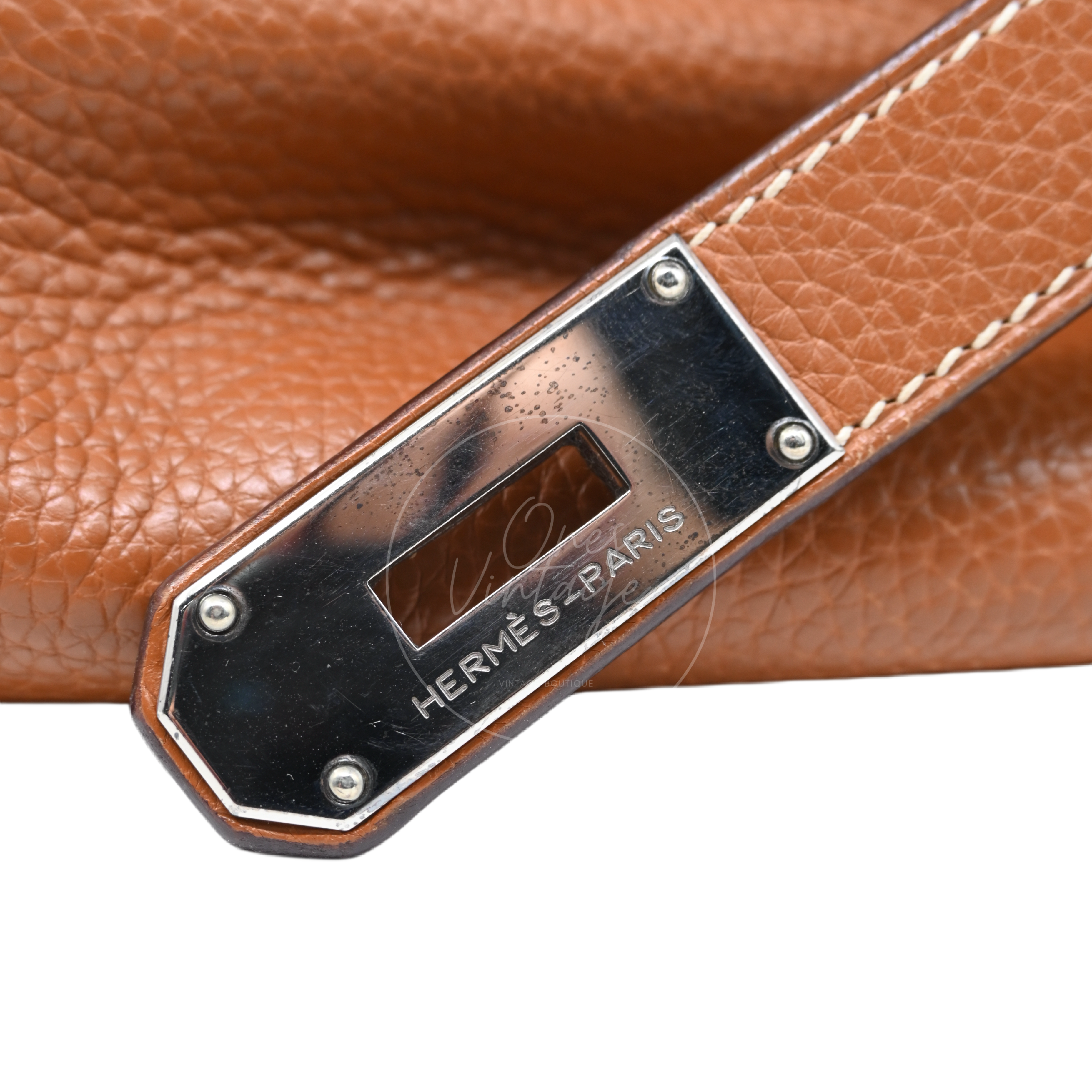 Hermes Clemence Shoulder Birkin 42 JPG PHW Brown Square I