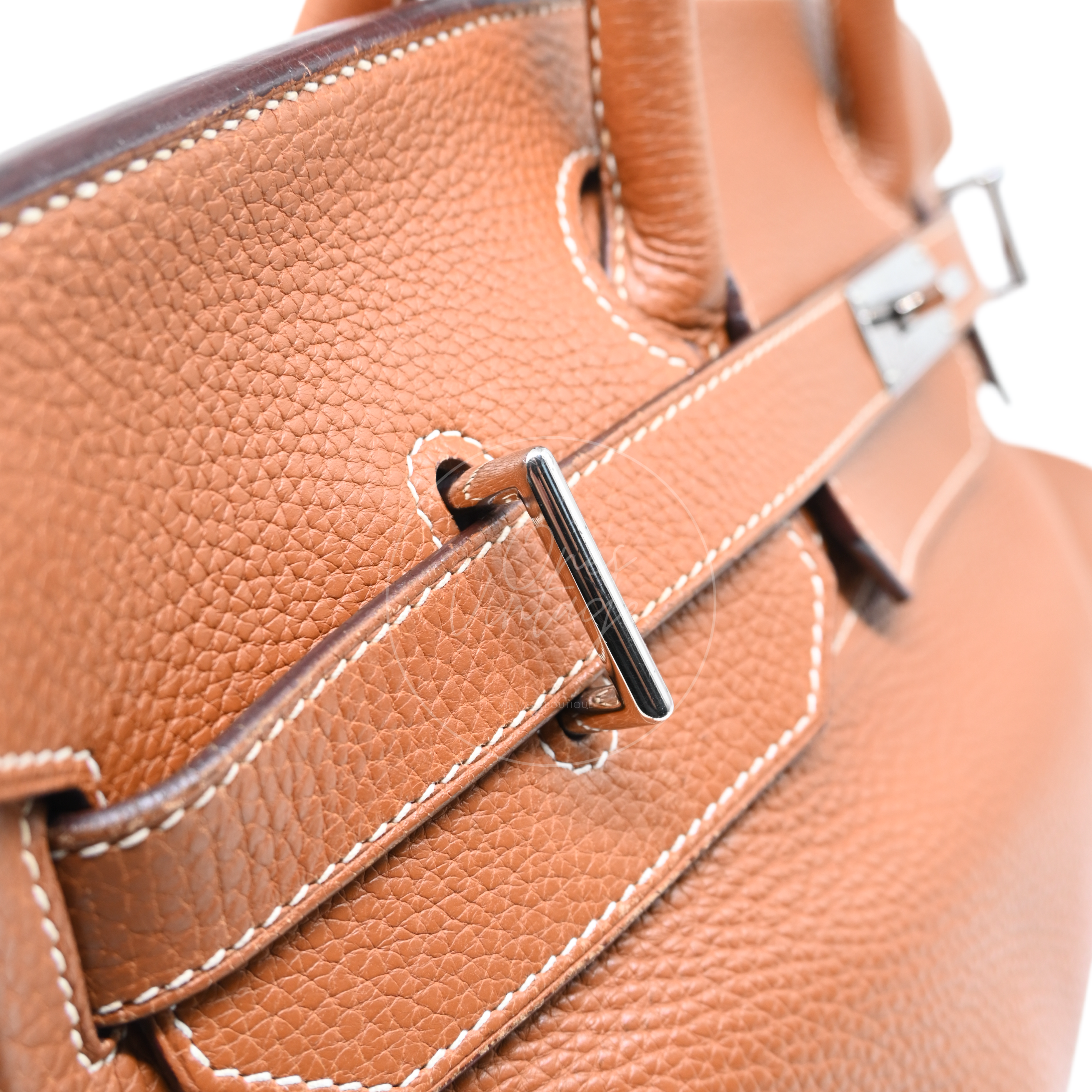 Hermes Clemence Shoulder Birkin 42 JPG PHW Brown Square I