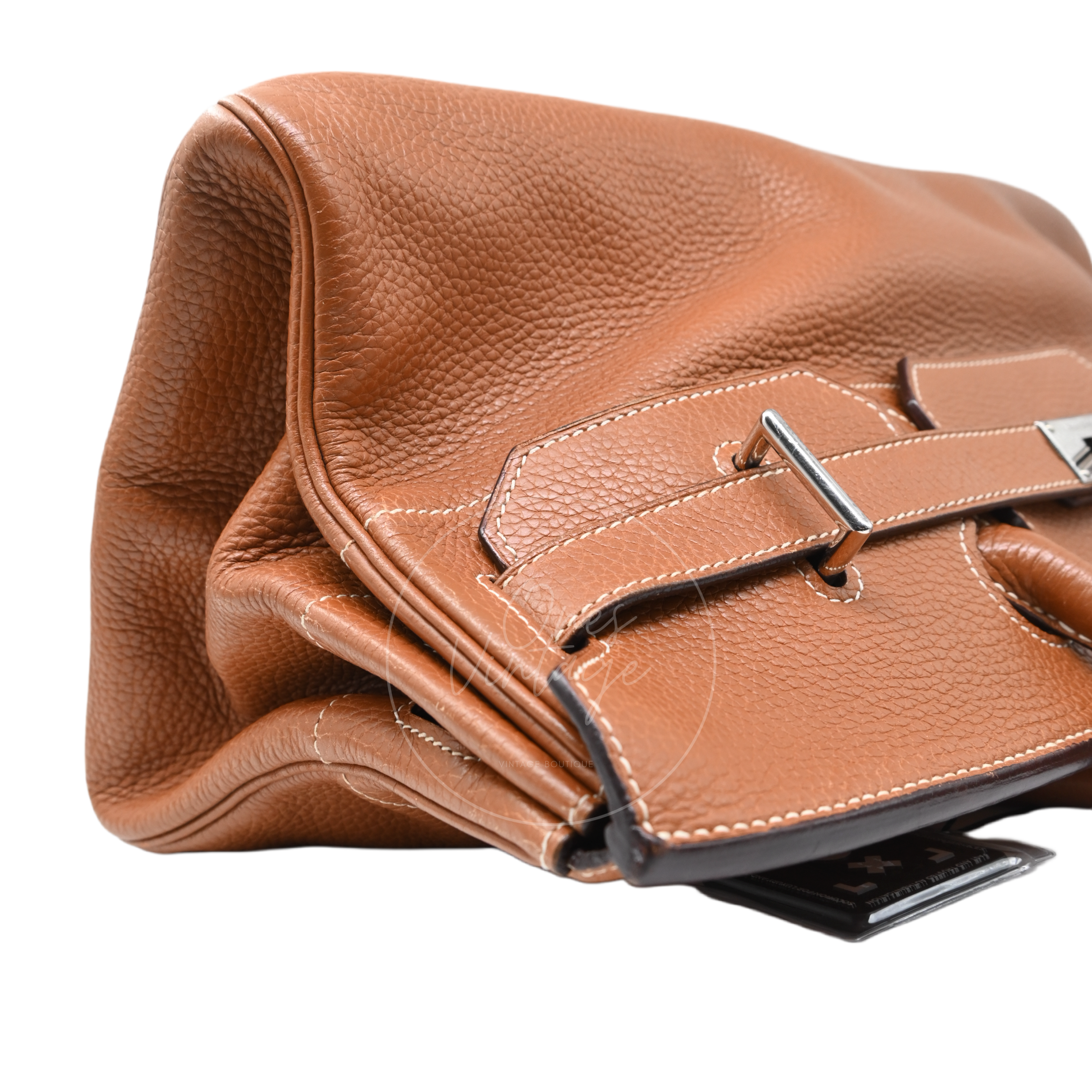 Hermes Clemence Shoulder Birkin 42 JPG PHW Brown Square I