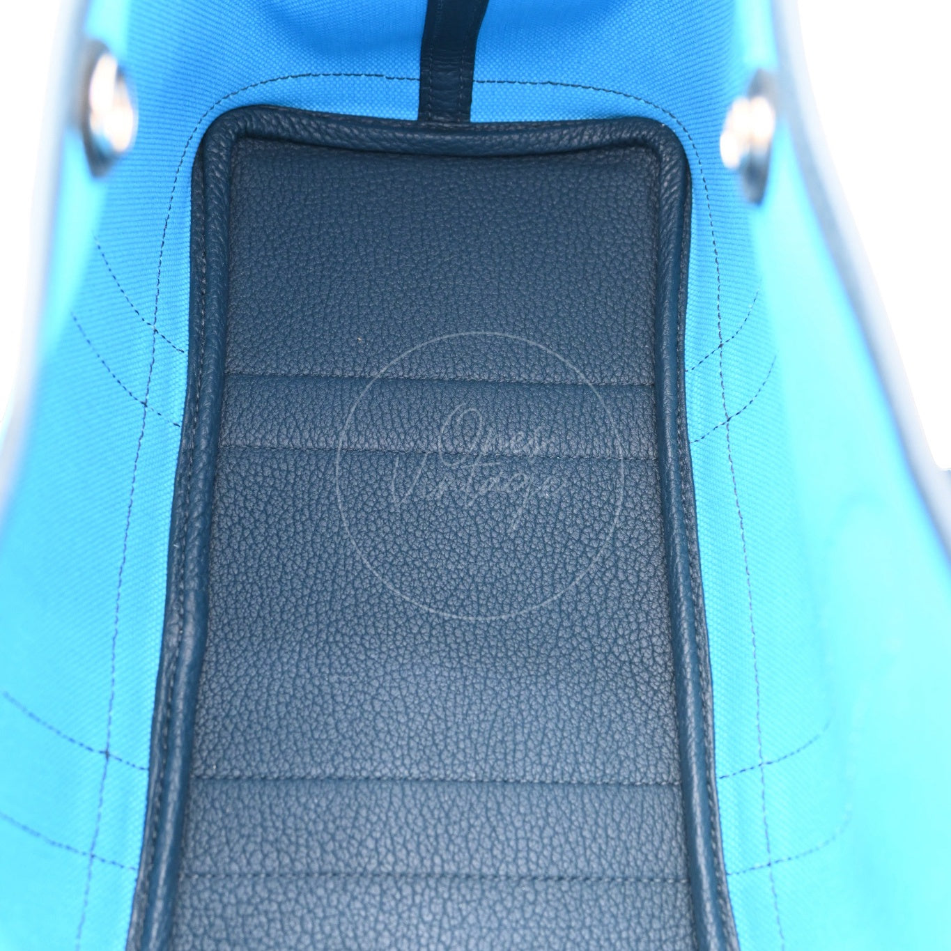 [Unused] Hermes Garden Party 30 Bleu Jeans Toile Militaire Veau Negonda