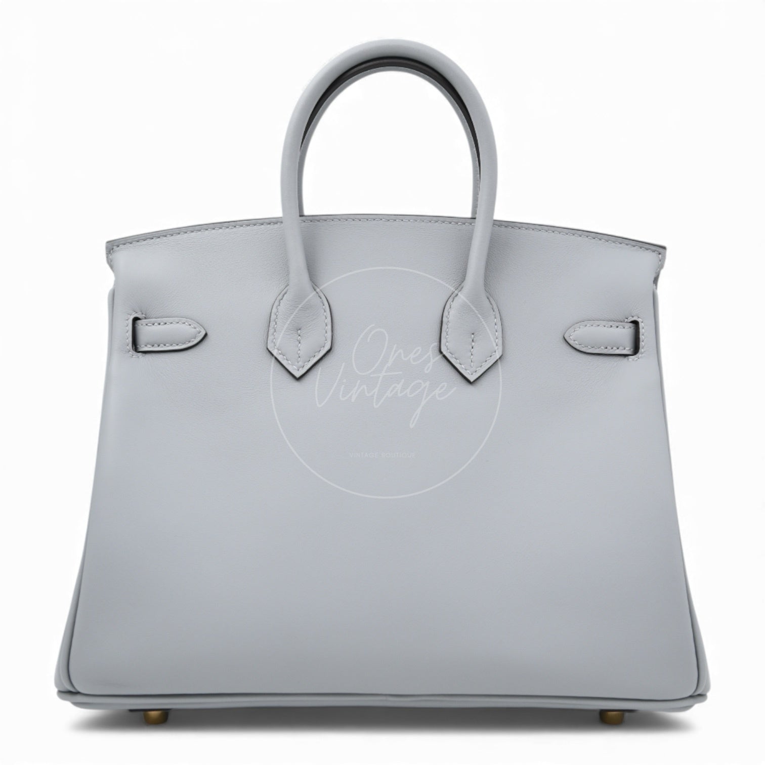 [Unused] Hermes Birkin 25 Swift Gris Pantin GHW Stamp W